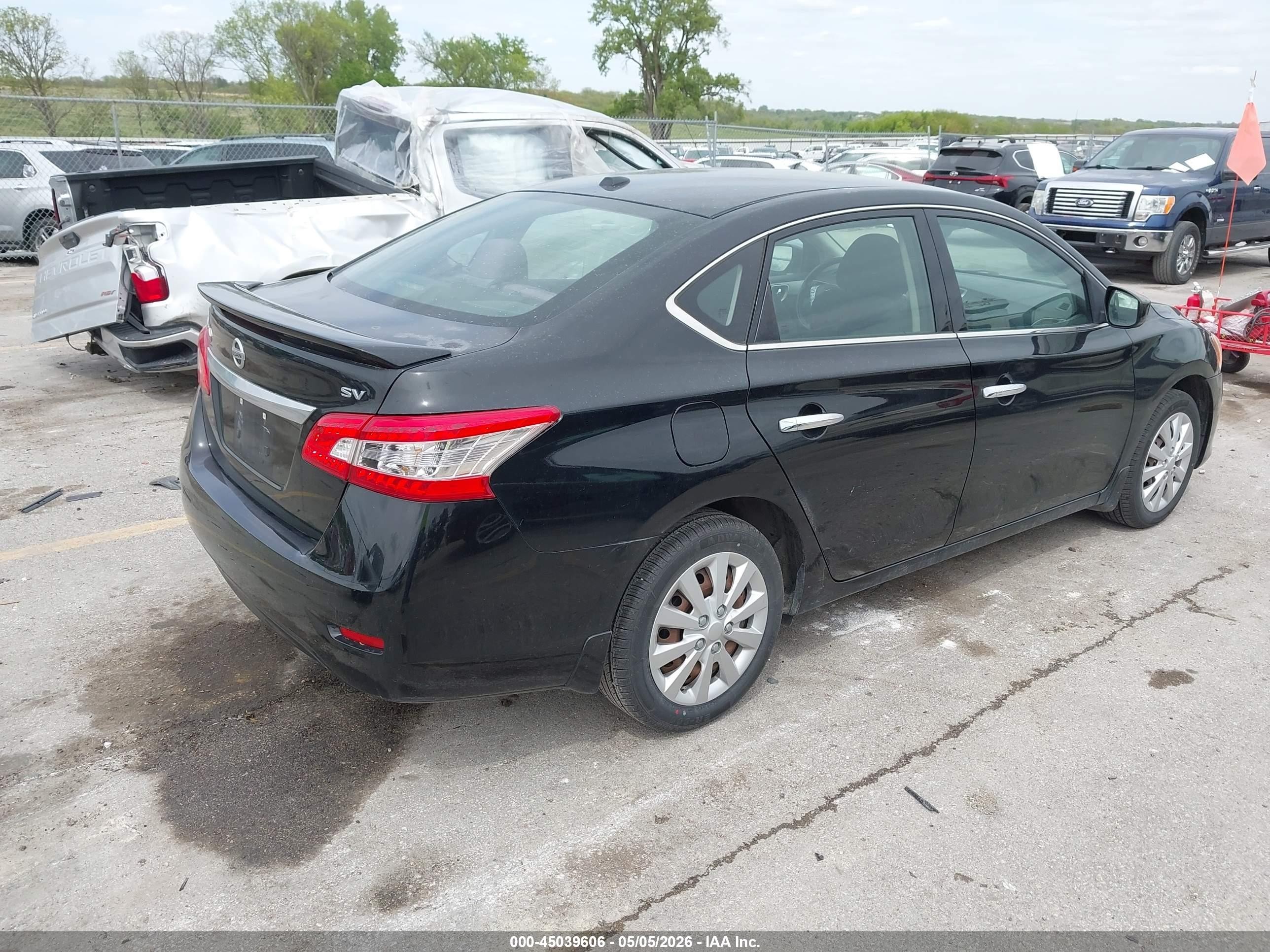 2015 Nissan Sentra Sv Черный vin: 3N1AB7AP0FY299428