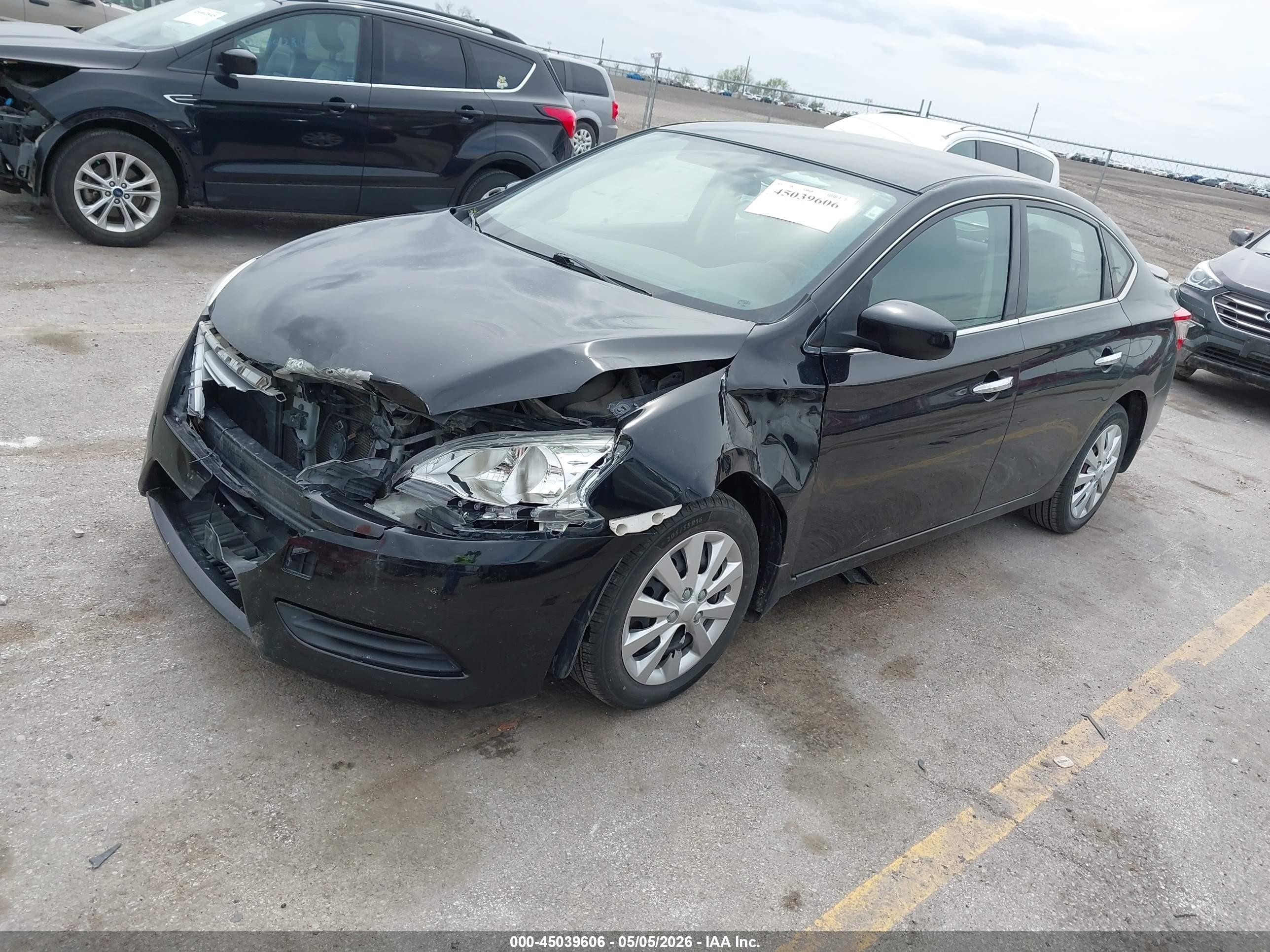 2015 Nissan Sentra Sv Черный vin: 3N1AB7AP0FY299428