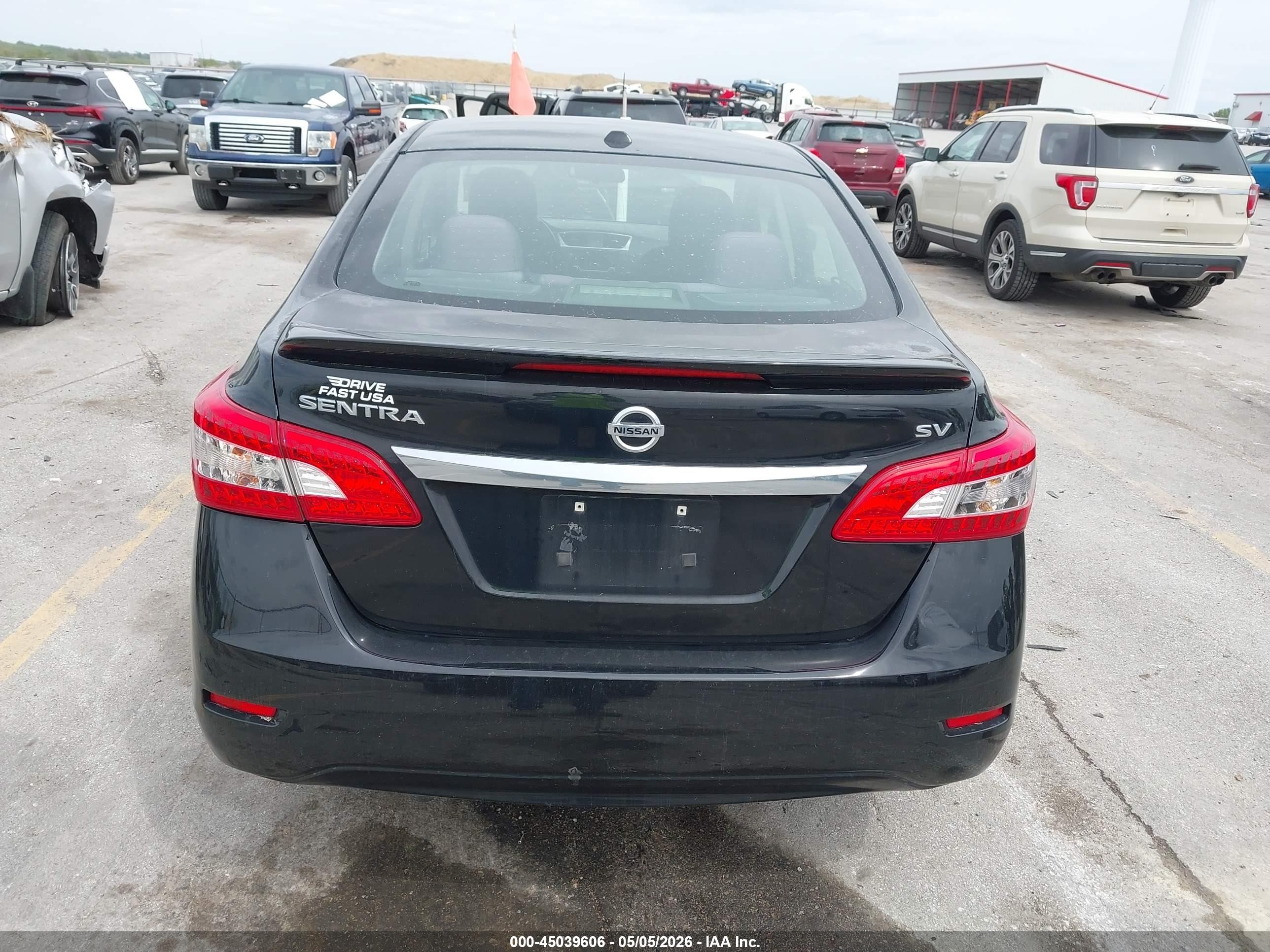 2015 Nissan Sentra Sv Черный vin: 3N1AB7AP0FY299428