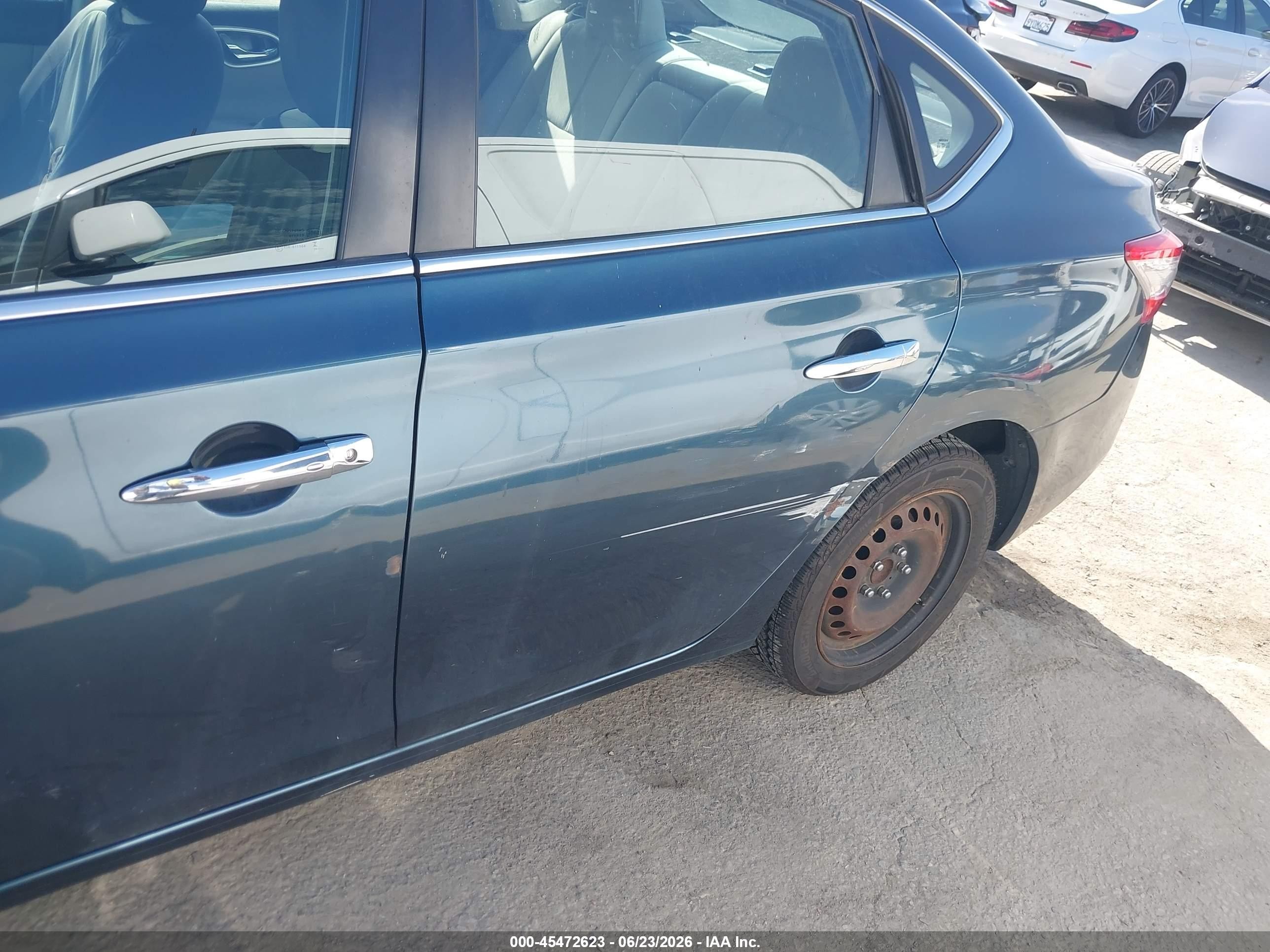 2015 Nissan Sentra Sv Blue vin: 3N1AB7AP0FY300688