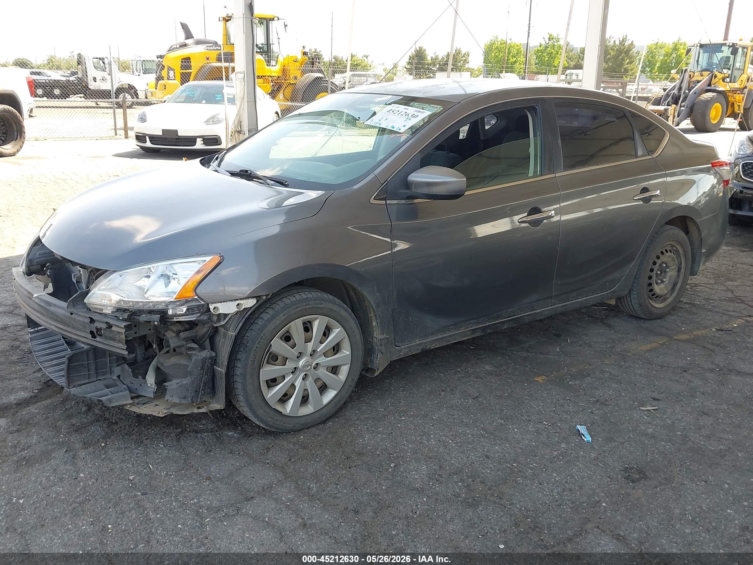 2015 Nissan Sentra Sv Gray vin: 3N1AB7AP0FY302604