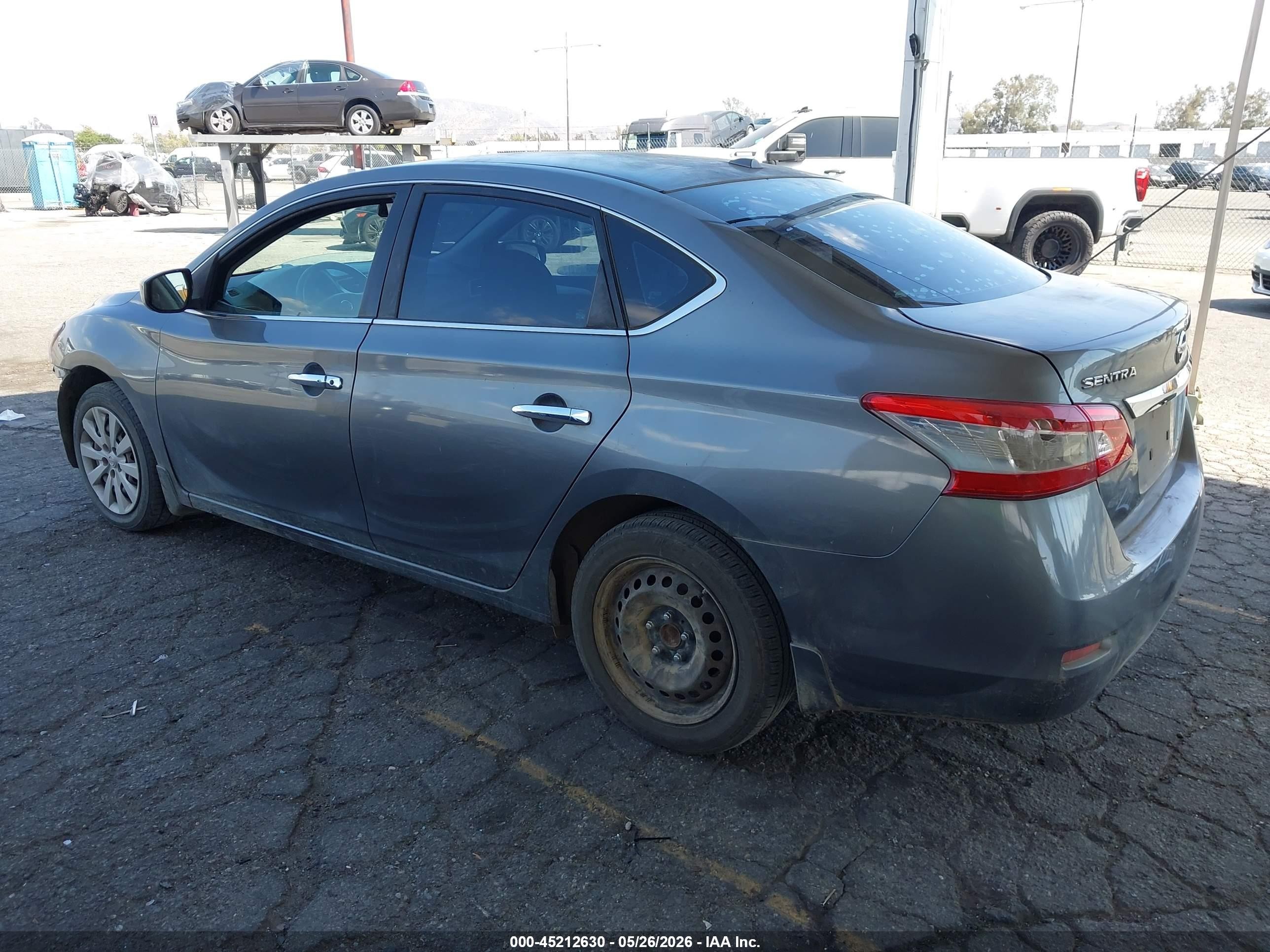 2015 Nissan Sentra Sv Gray vin: 3N1AB7AP0FY302604