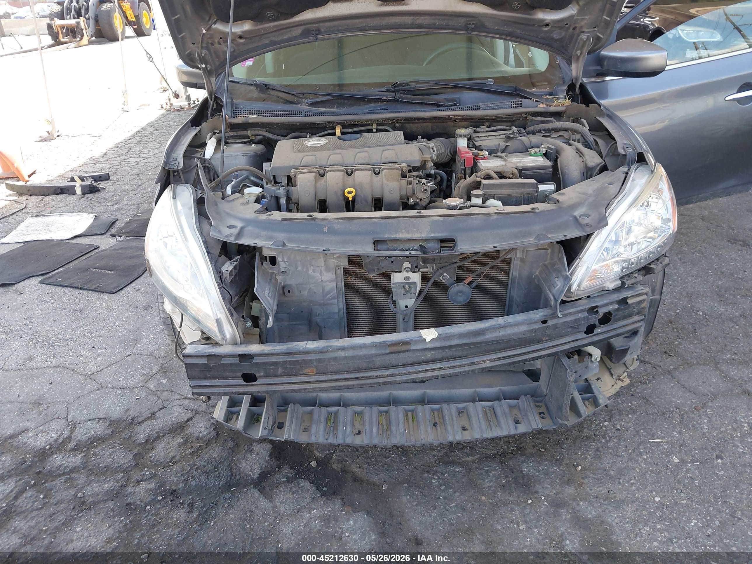 2015 Nissan Sentra Sv Gray vin: 3N1AB7AP0FY302604