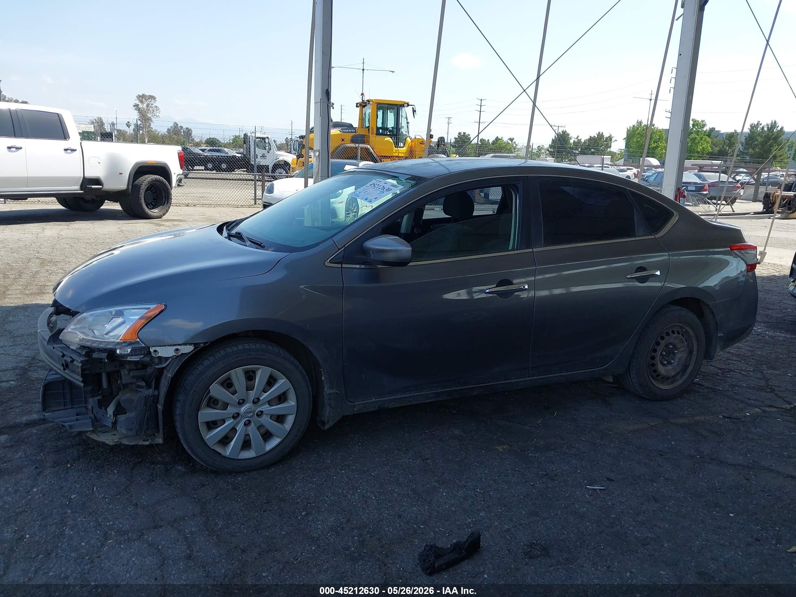 2015 Nissan Sentra Sv Gray vin: 3N1AB7AP0FY302604