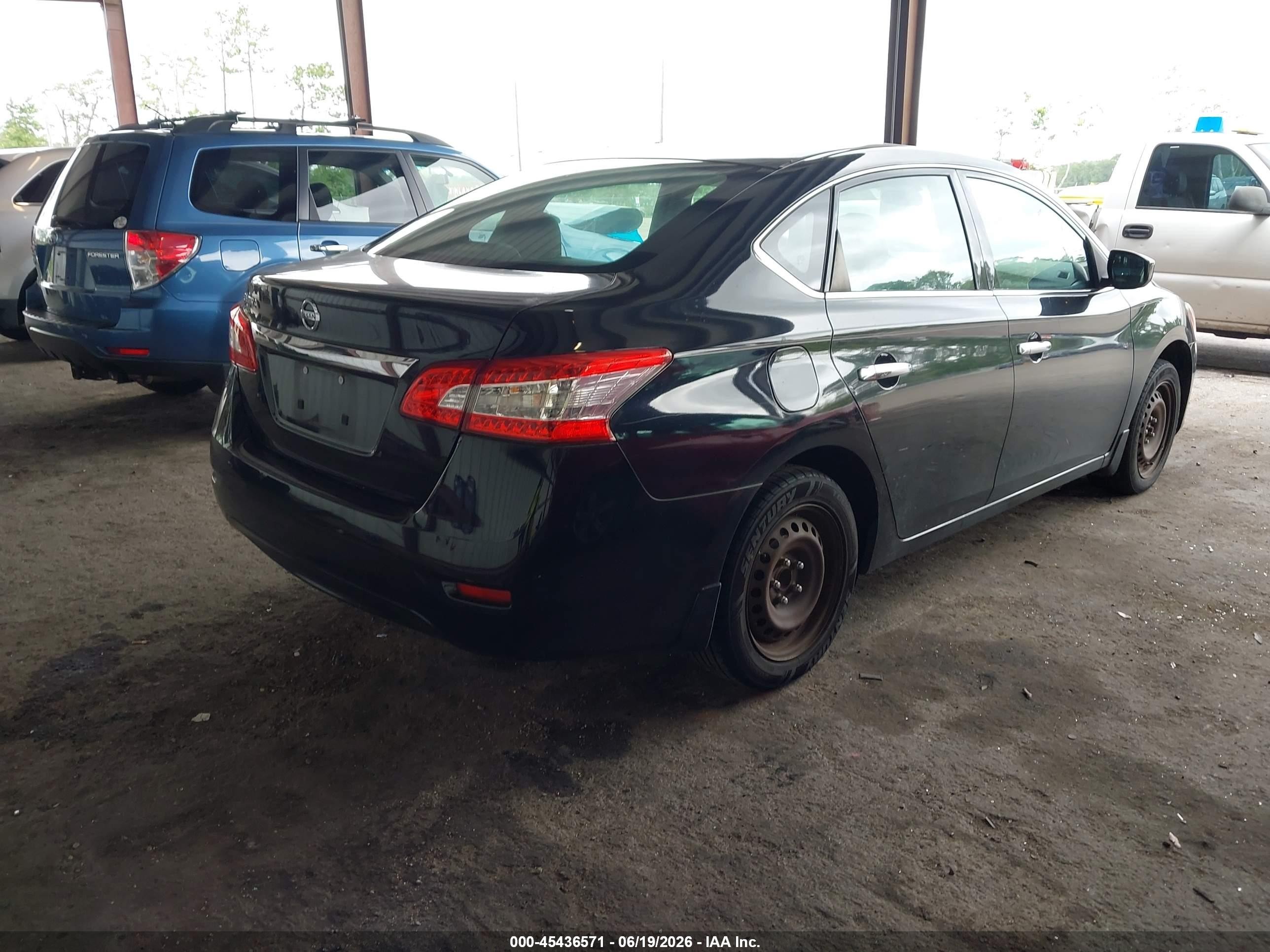 2015 Nissan Sentra S Black vin: 3N1AB7AP0FY304756