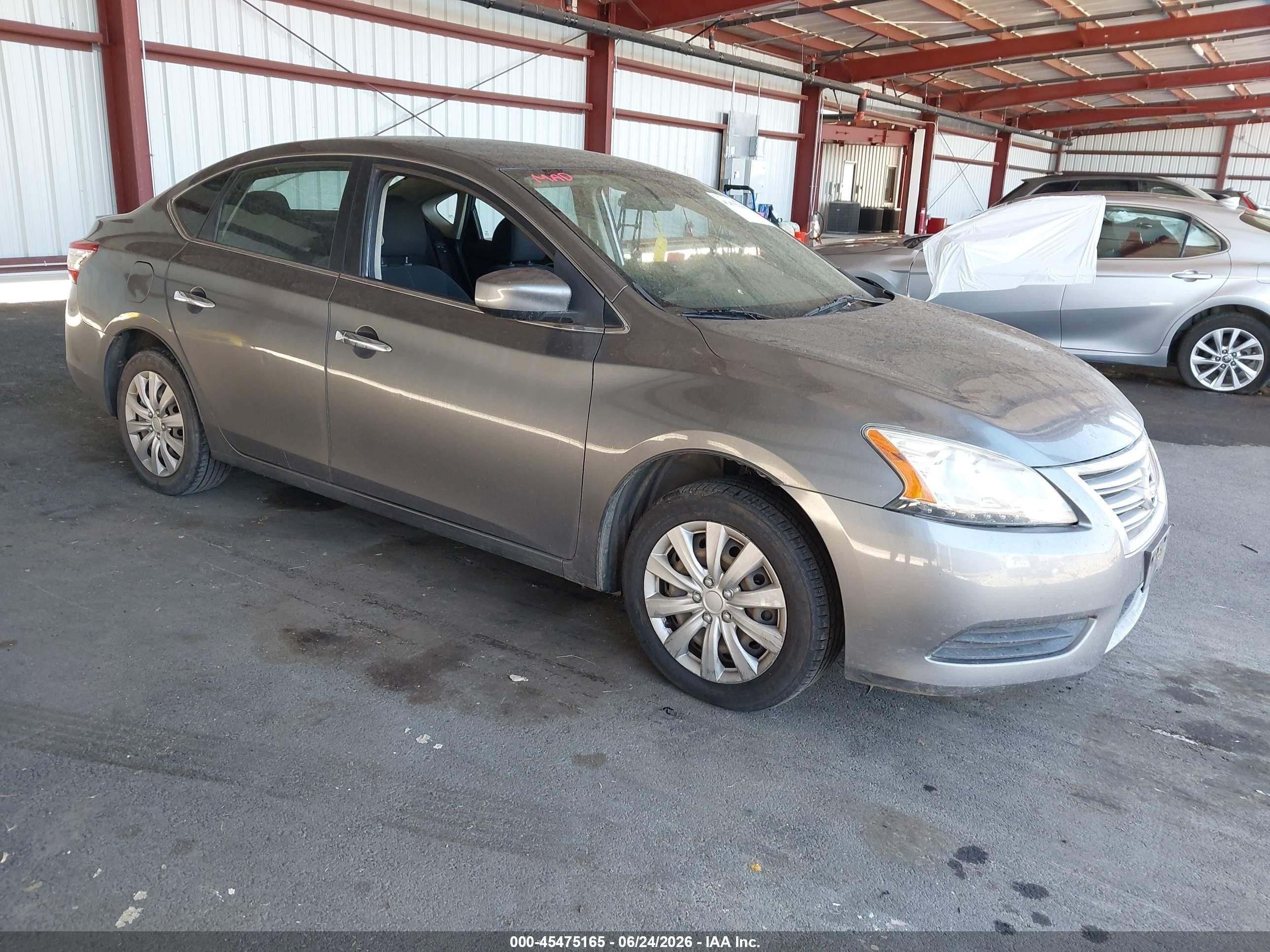 2015 Nissan Sentra S Gray vin: 3N1AB7AP0FY305826