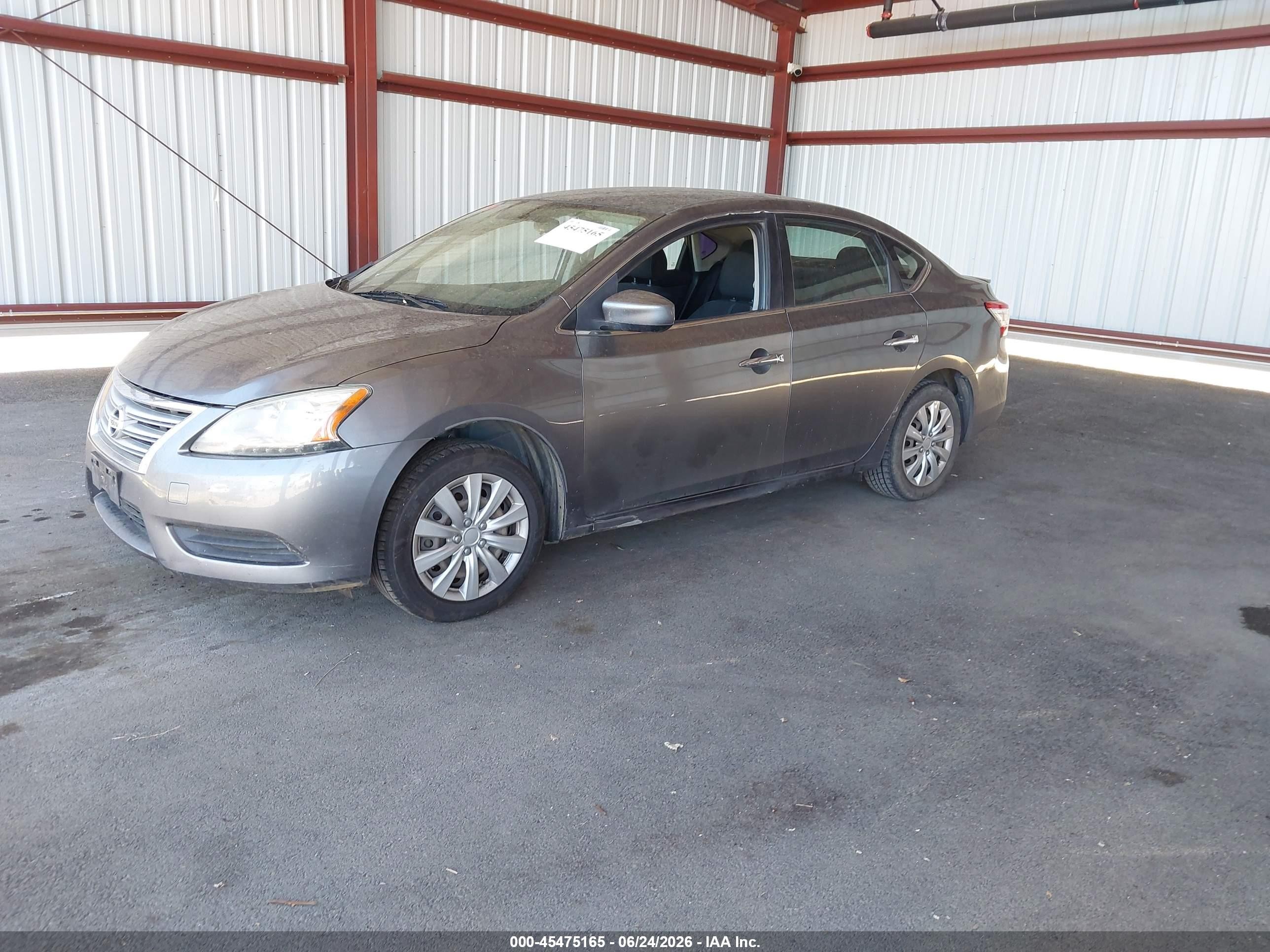 2015 Nissan Sentra S Gray vin: 3N1AB7AP0FY305826