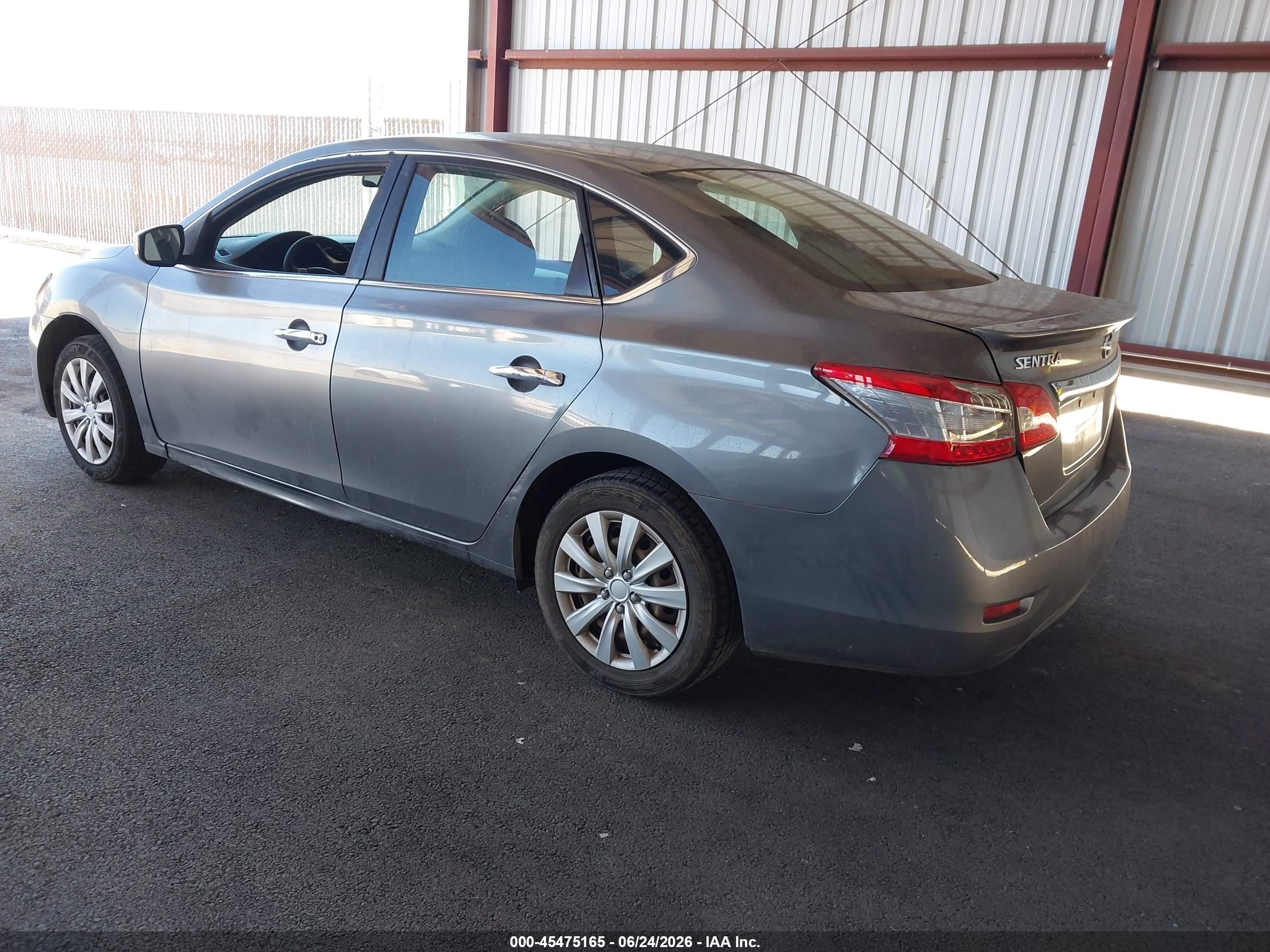 2015 Nissan Sentra S Gray vin: 3N1AB7AP0FY305826