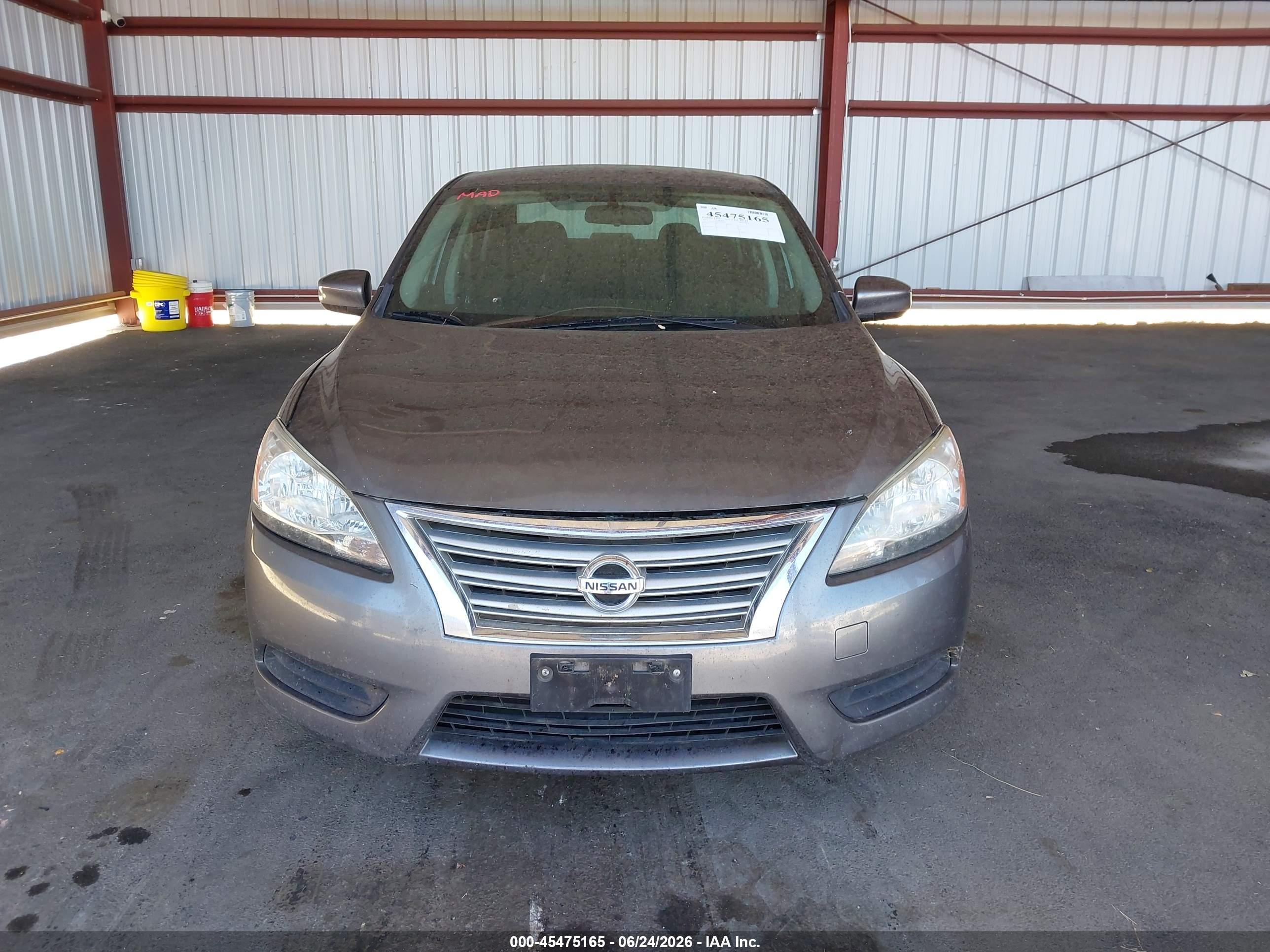 2015 Nissan Sentra S Gray vin: 3N1AB7AP0FY305826