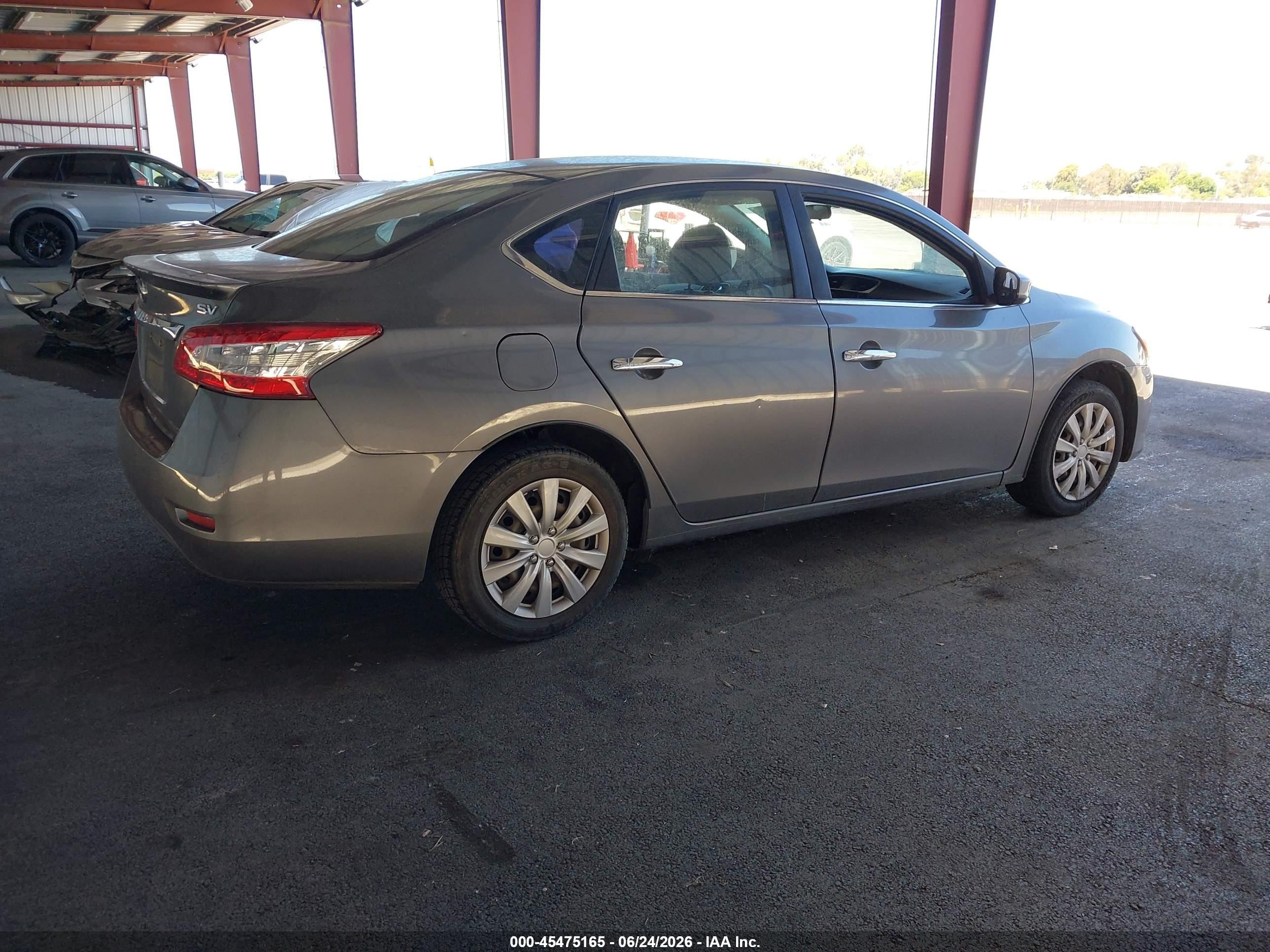 2015 Nissan Sentra S Gray vin: 3N1AB7AP0FY305826