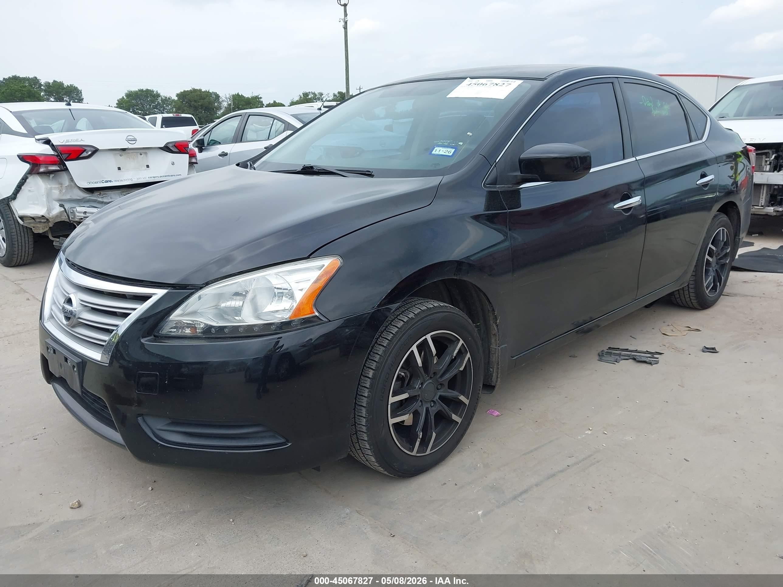 2015 Nissan Sentra S Black vin: 3N1AB7AP0FY307379