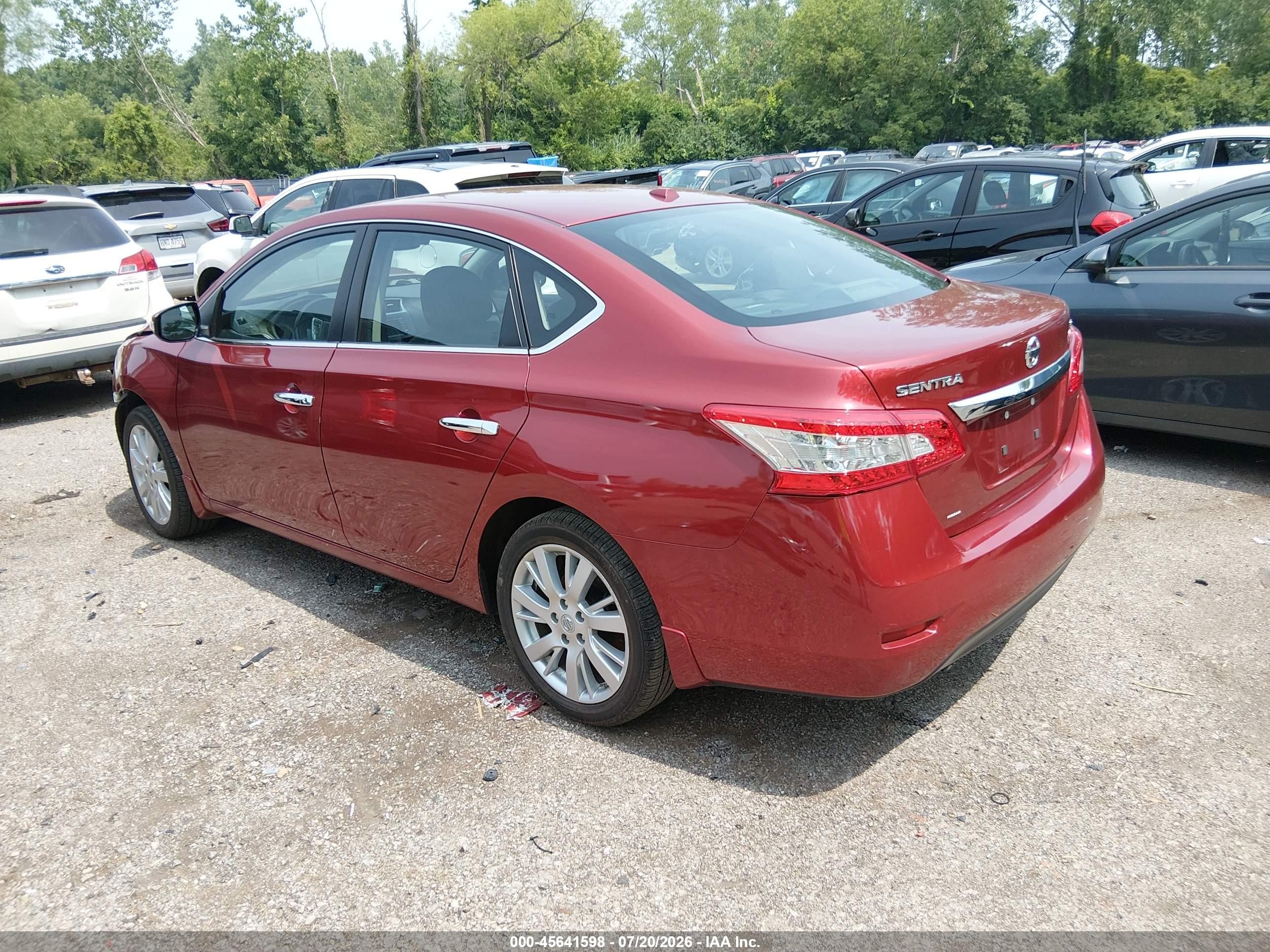 2015 Nissan Sentra Sl Red vin: 3N1AB7AP0FY307897