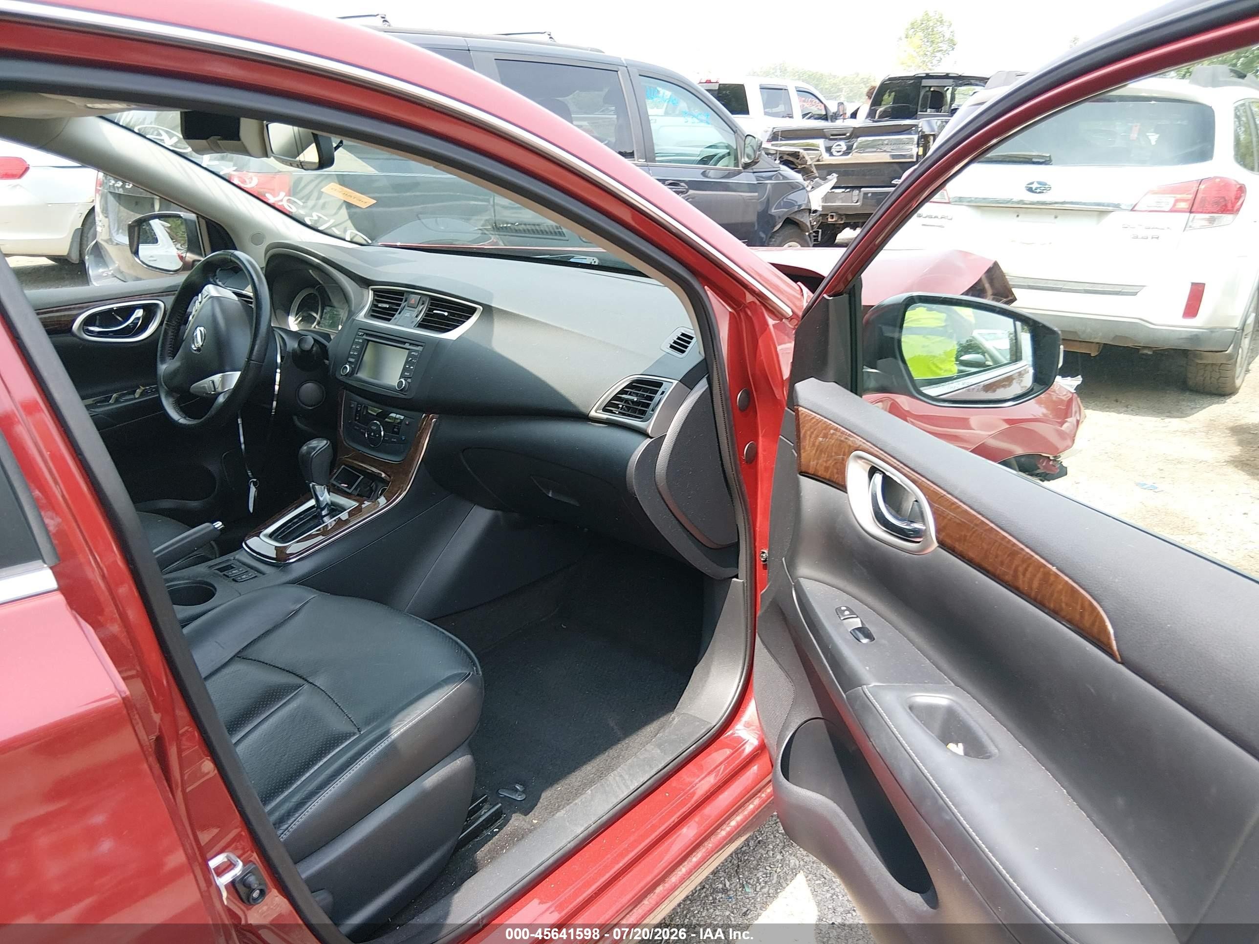 2015 Nissan Sentra Sl Red vin: 3N1AB7AP0FY307897