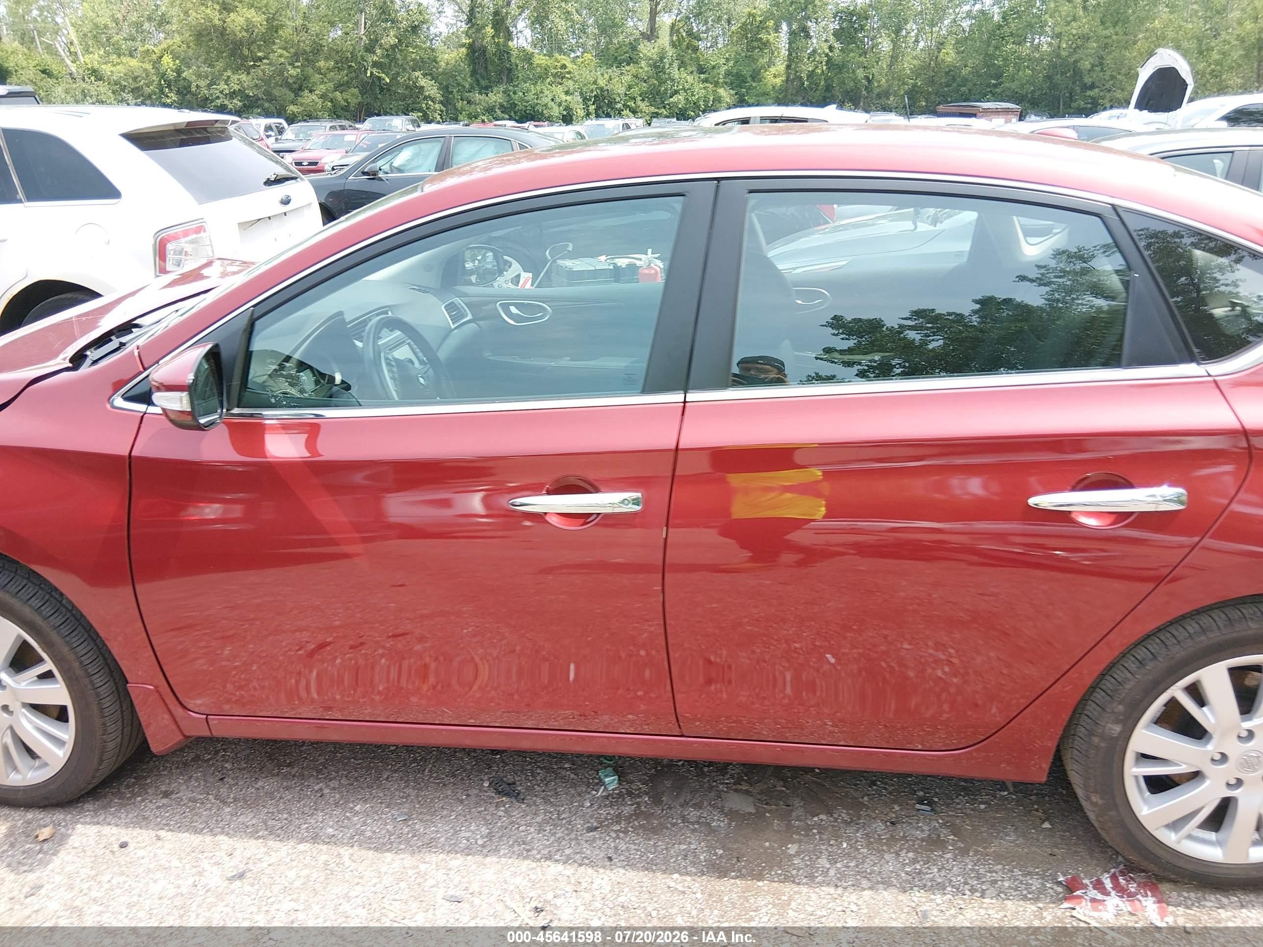 2015 Nissan Sentra Sl Red vin: 3N1AB7AP0FY307897