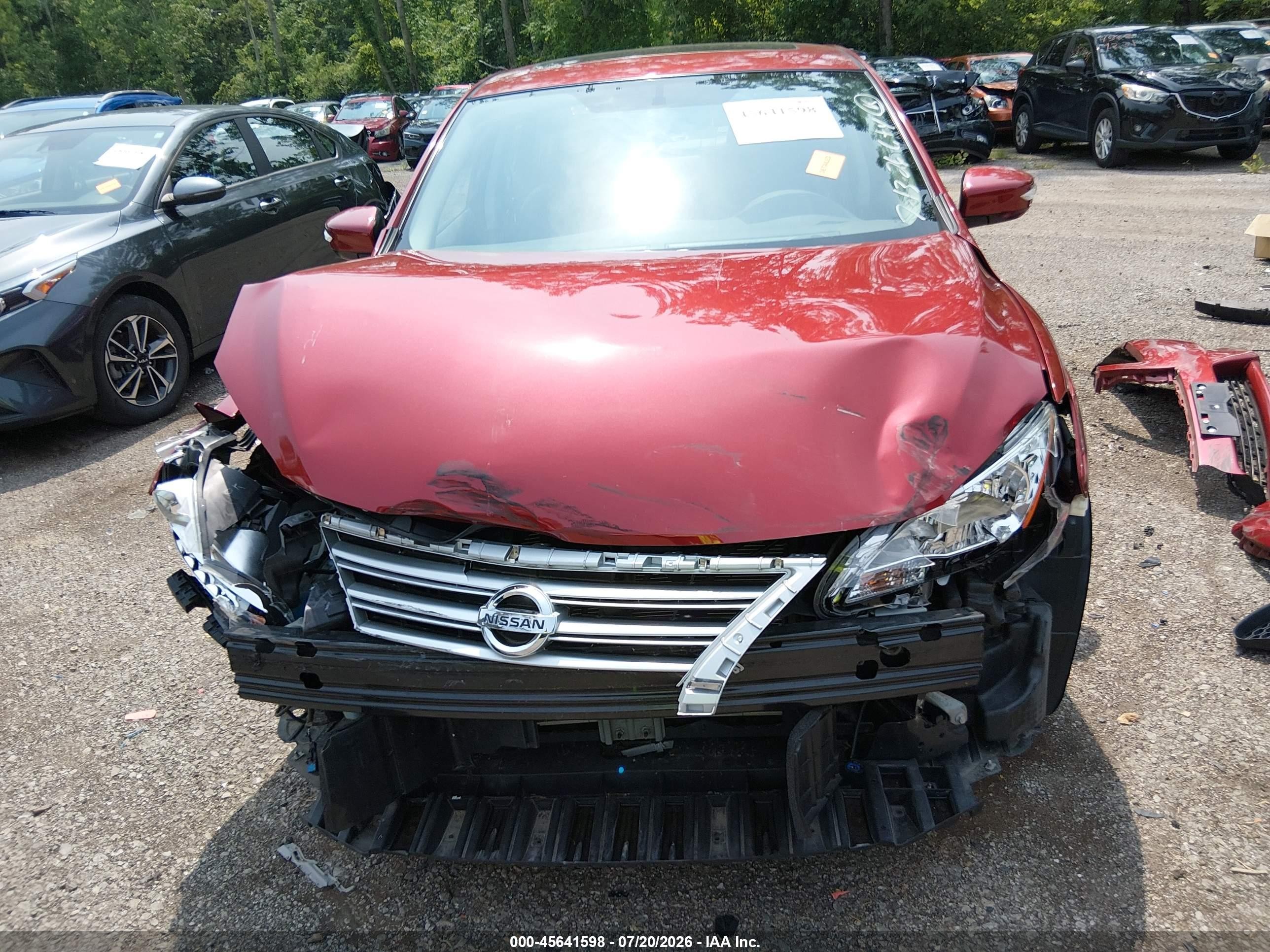2015 Nissan Sentra Sl Red vin: 3N1AB7AP0FY307897