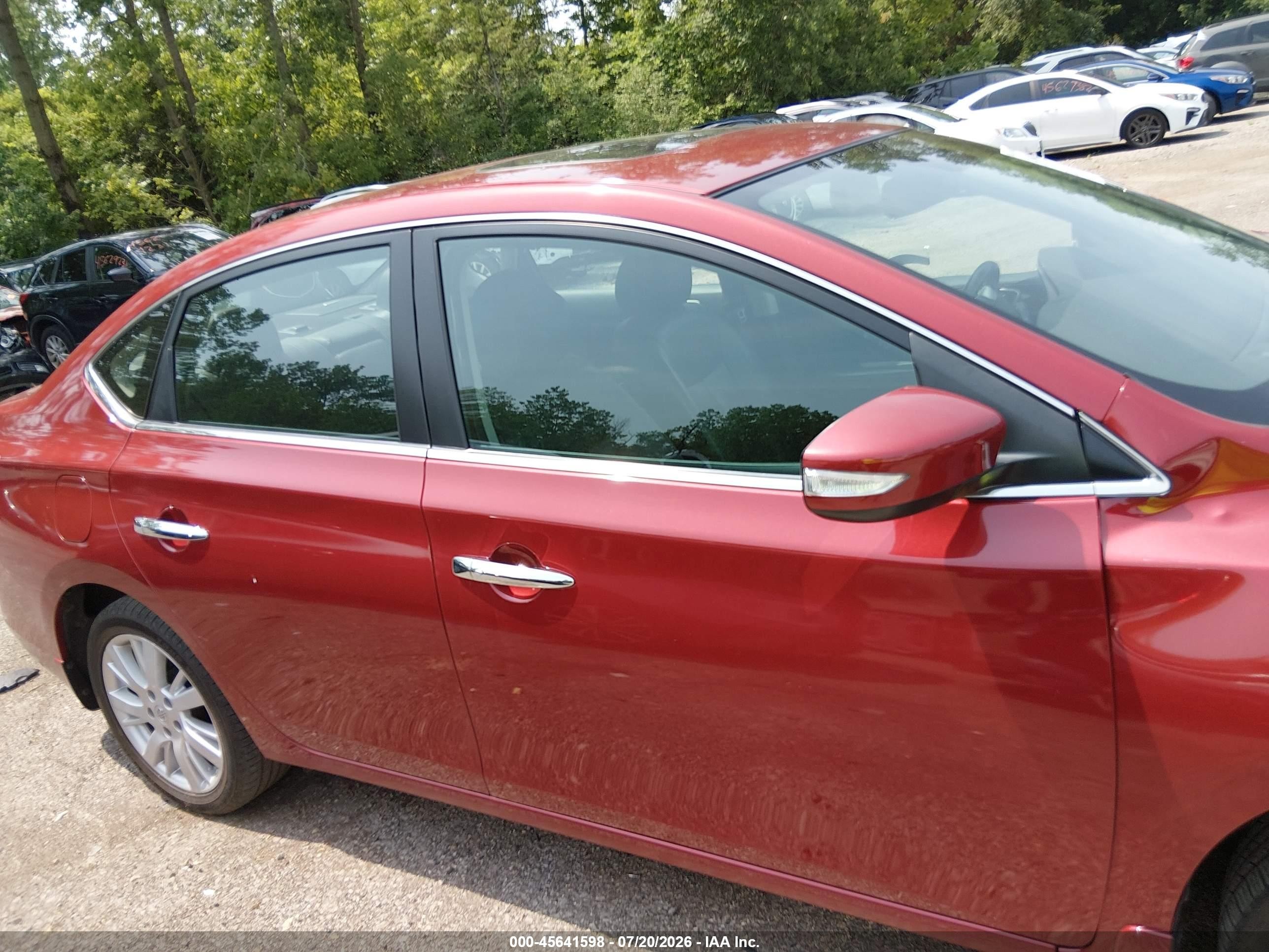 2015 Nissan Sentra Sl Red vin: 3N1AB7AP0FY307897