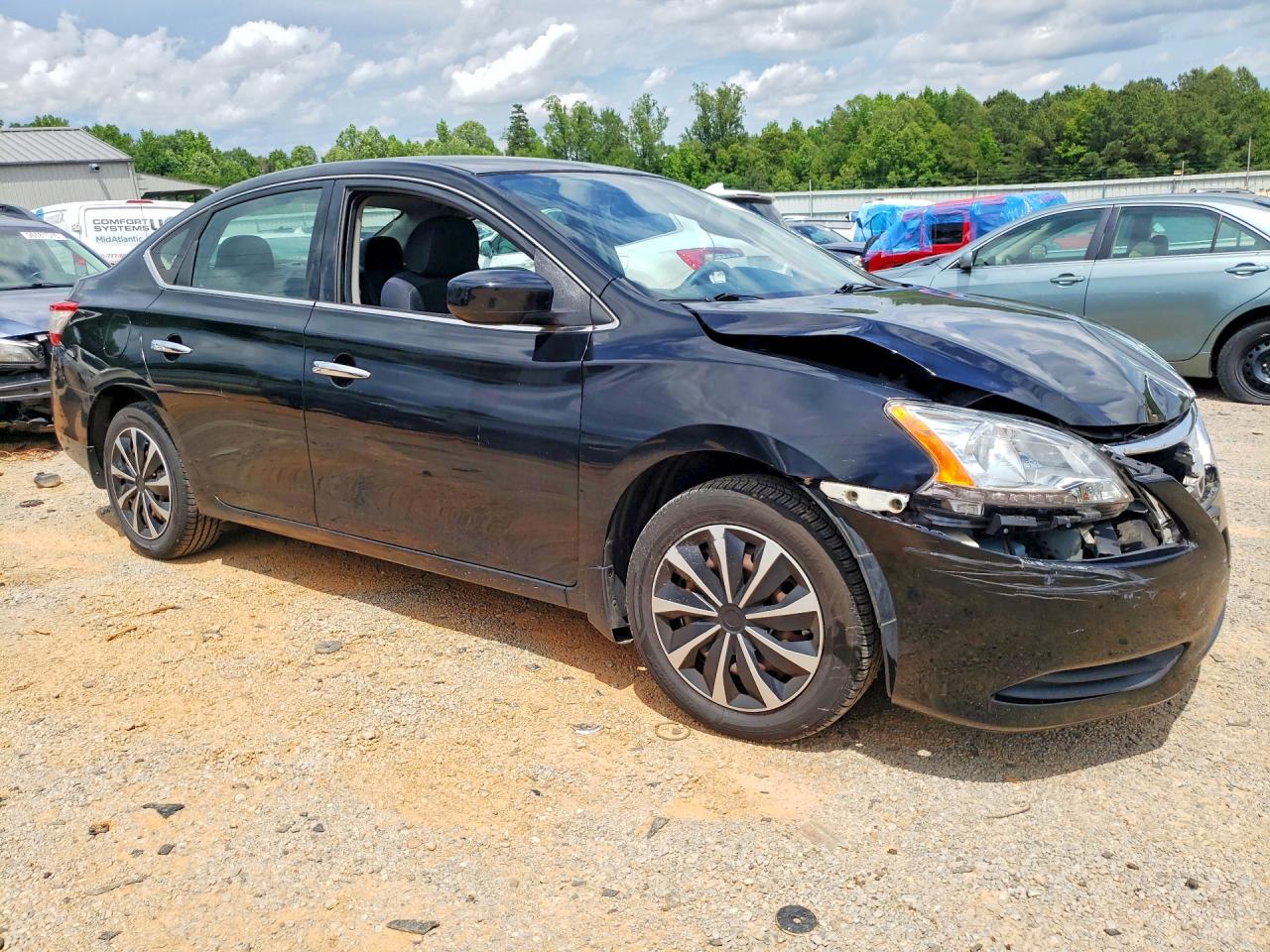 2015 Nissan Sentra S Black vin: 3N1AB7AP0FY310119