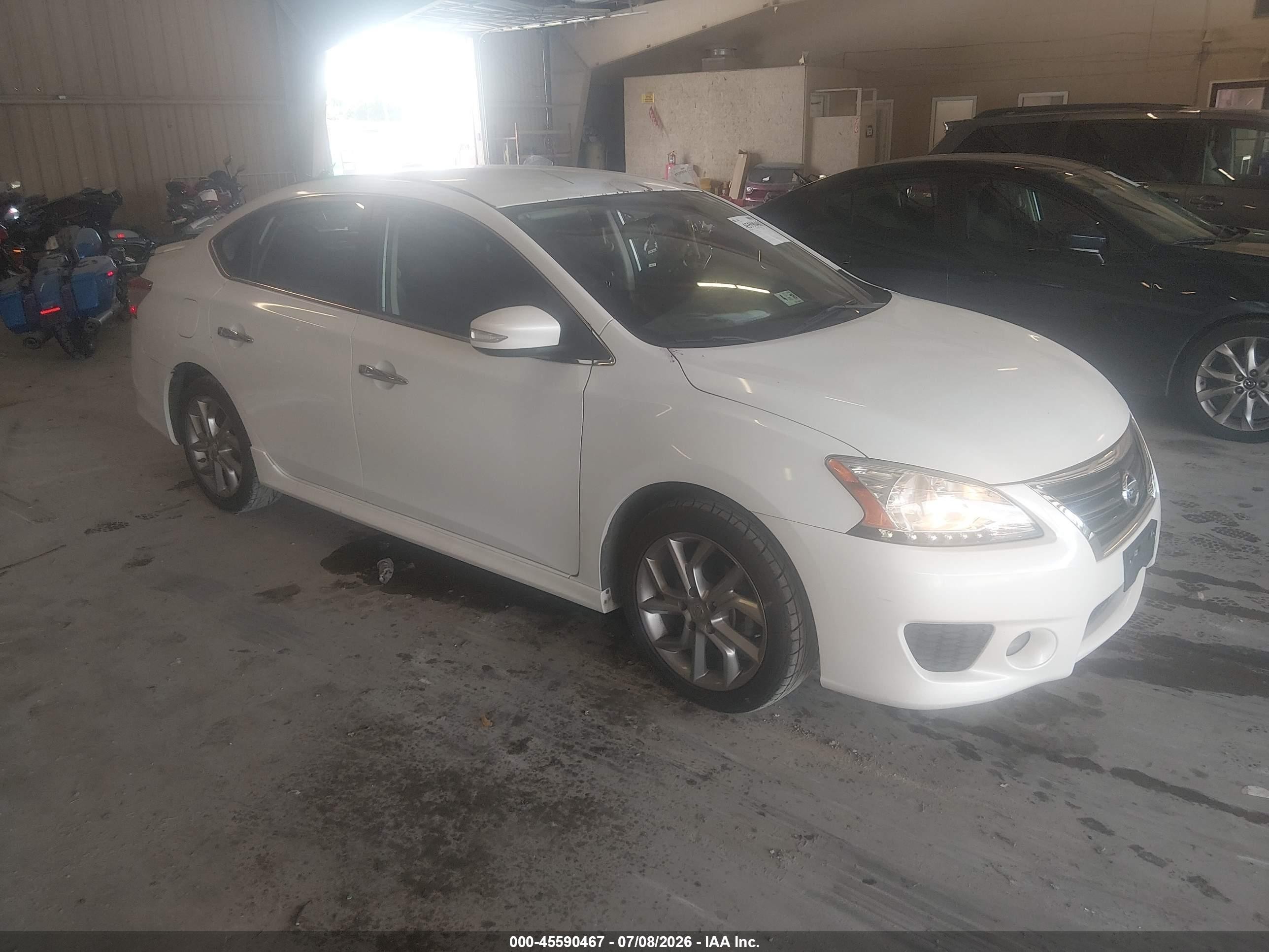 2015 Nissan Sentra Sr White vin: 3N1AB7AP0FY310265