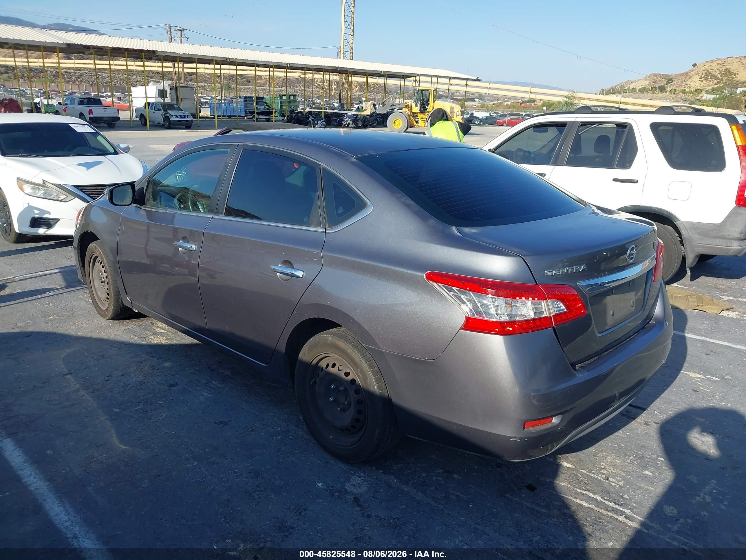 2015 Nissan Sentra S Gray vin: 3N1AB7AP0FY325879