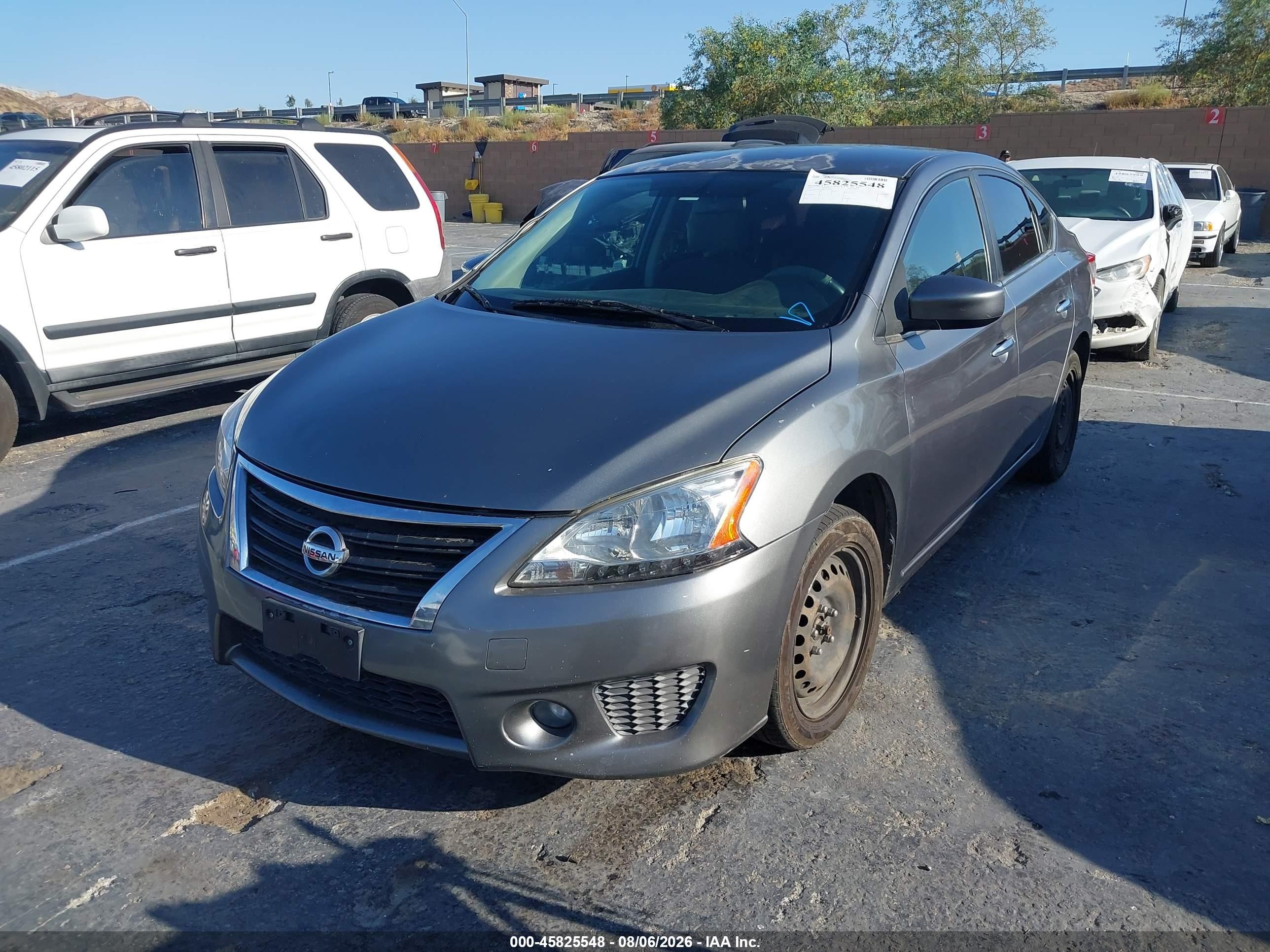 2015 Nissan Sentra S Gray vin: 3N1AB7AP0FY325879