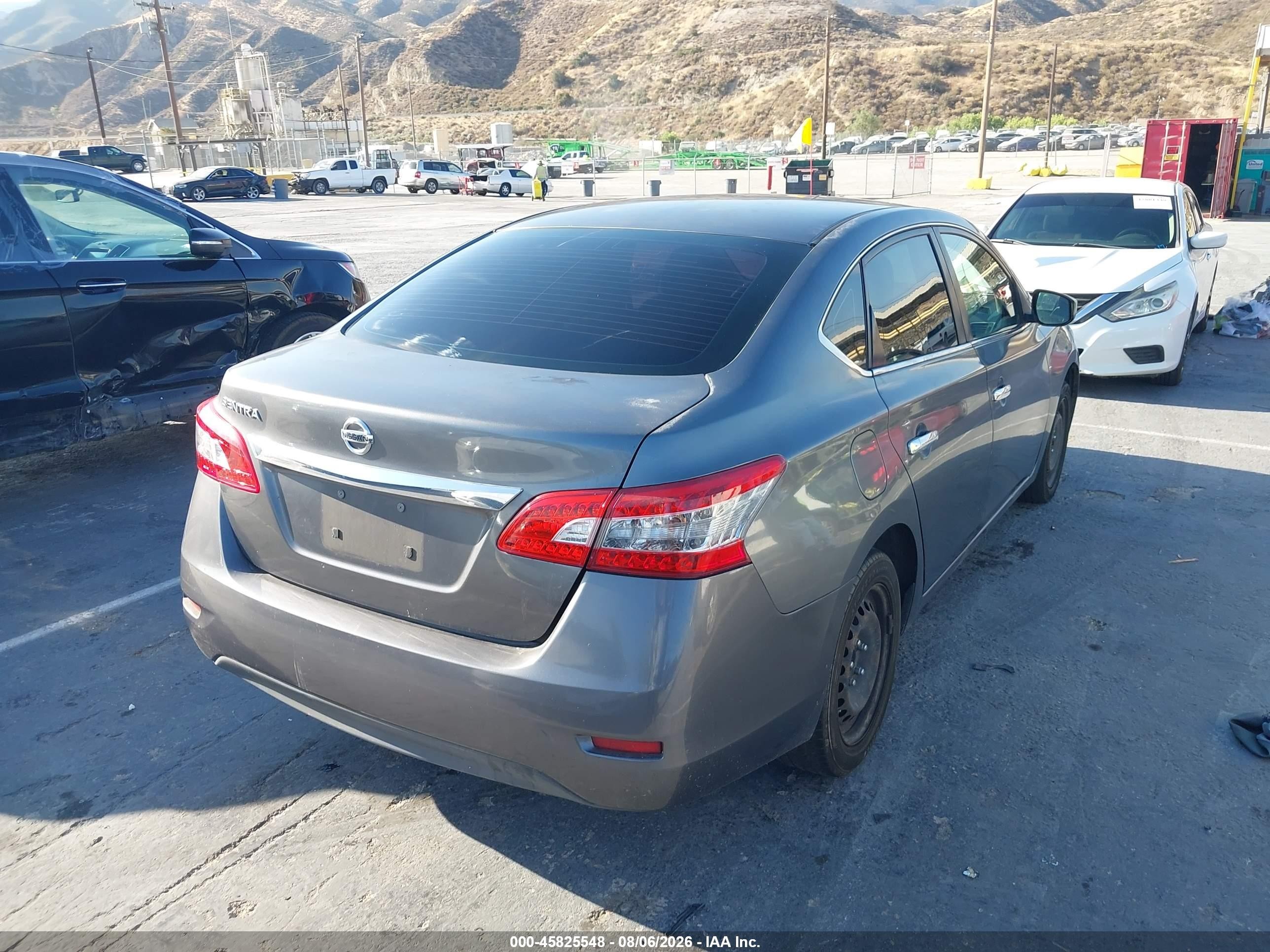 2015 Nissan Sentra S Gray vin: 3N1AB7AP0FY325879
