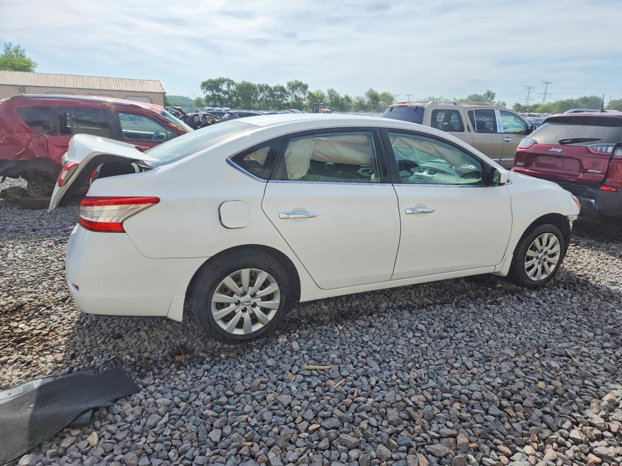 2015 Nissan Sentra S Белый vin: 3N1AB7AP0FY326627