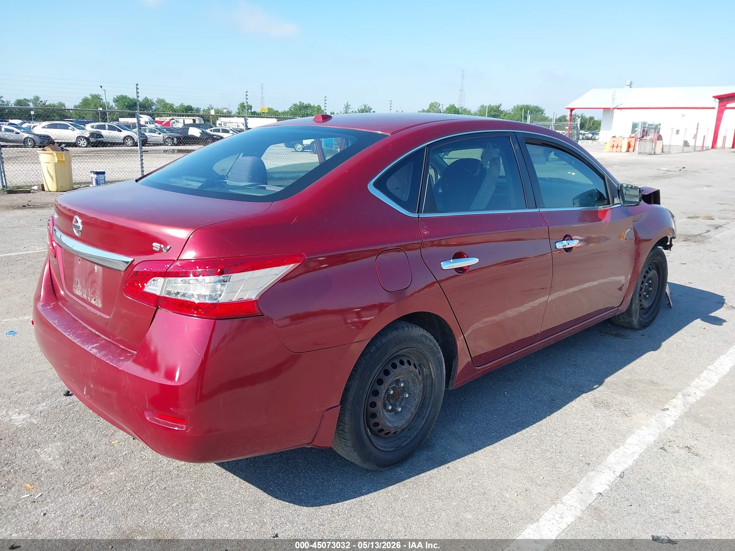 2015 Nissan Sentra Sv Burgundy vin: 3N1AB7AP0FY327017