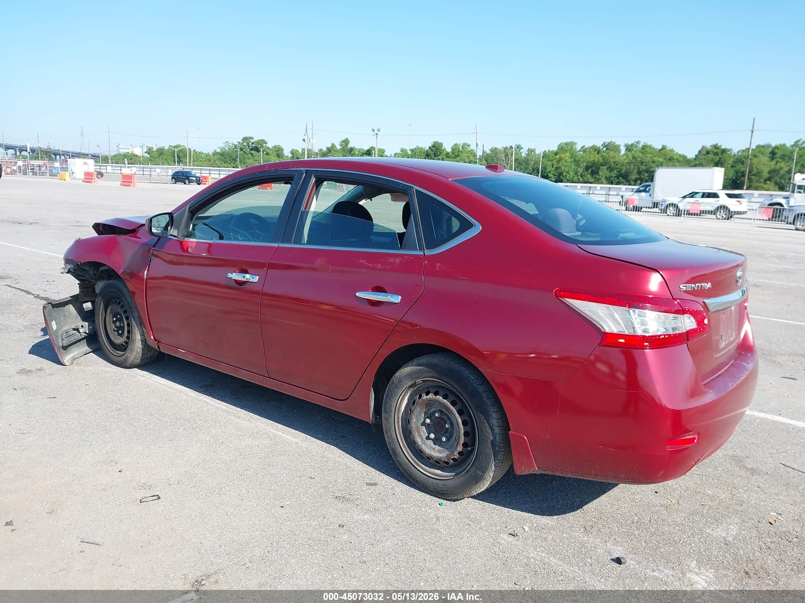 2015 Nissan Sentra Sv Burgundy vin: 3N1AB7AP0FY327017