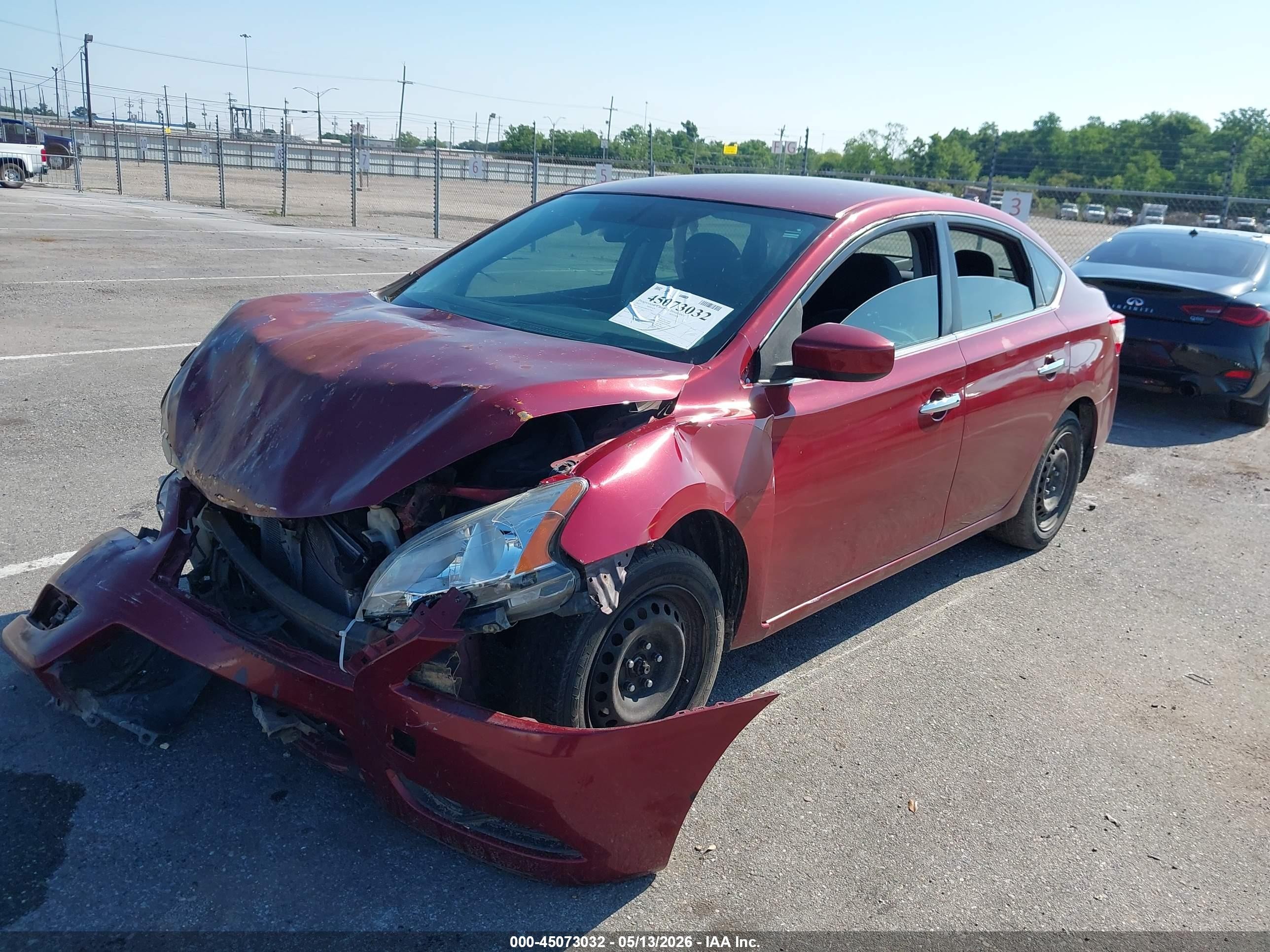 2015 Nissan Sentra Sv Burgundy vin: 3N1AB7AP0FY327017