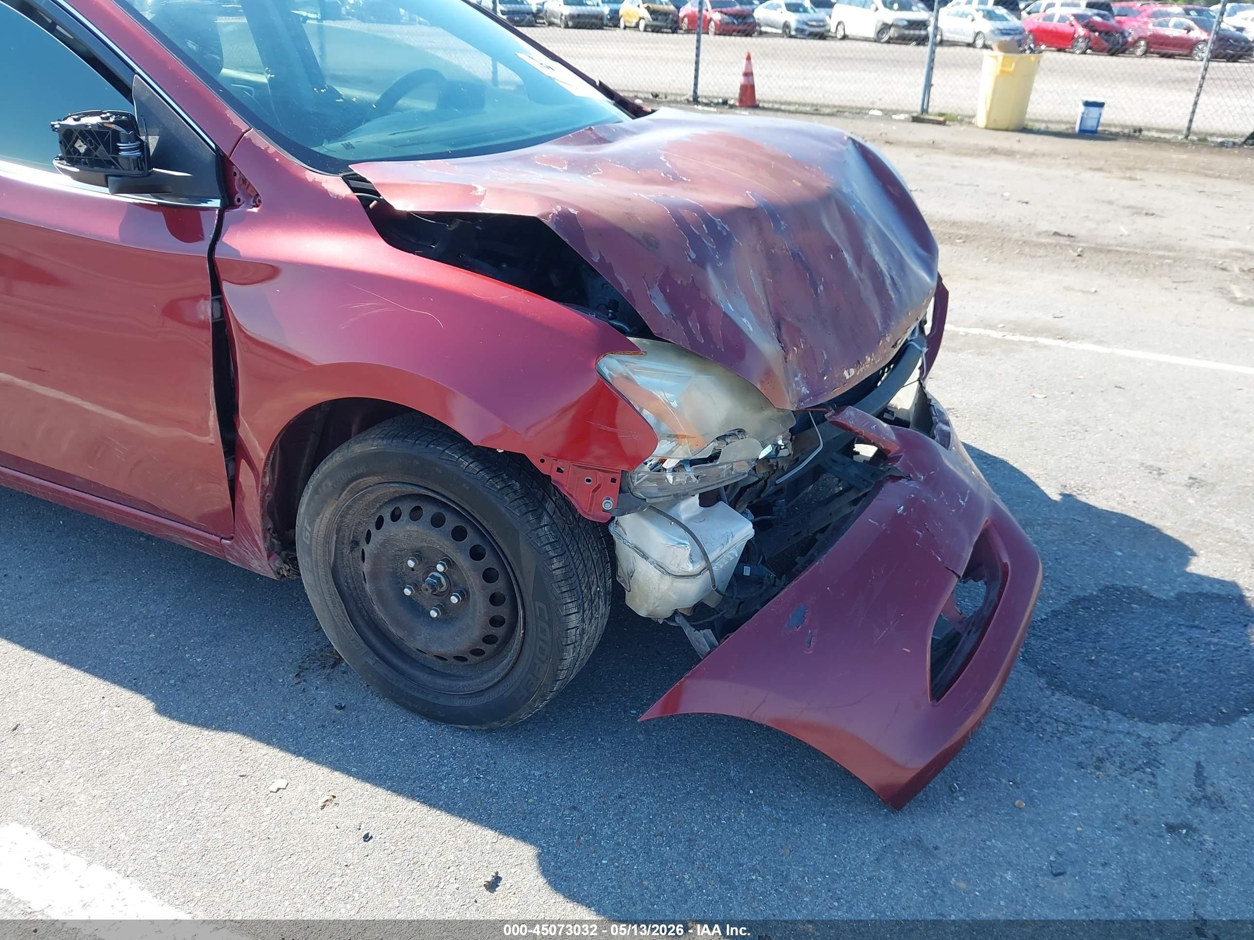 2015 Nissan Sentra Sv Burgundy vin: 3N1AB7AP0FY327017