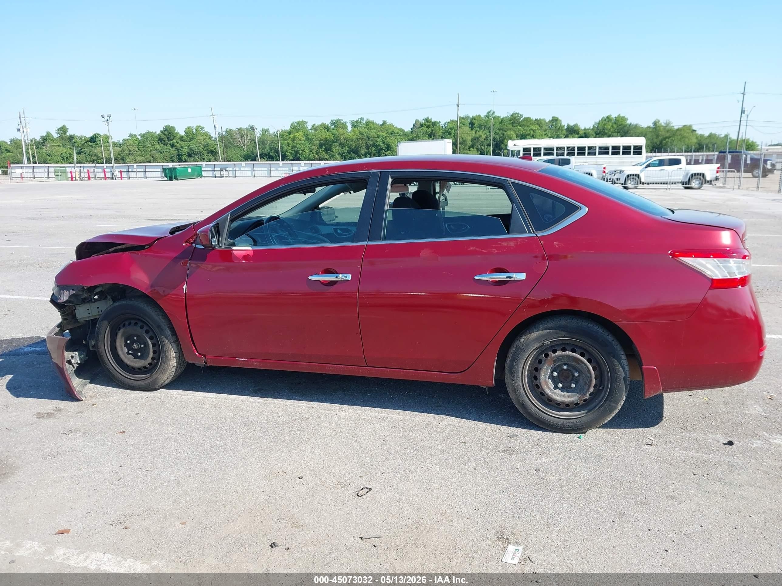 2015 Nissan Sentra Sv Burgundy vin: 3N1AB7AP0FY327017