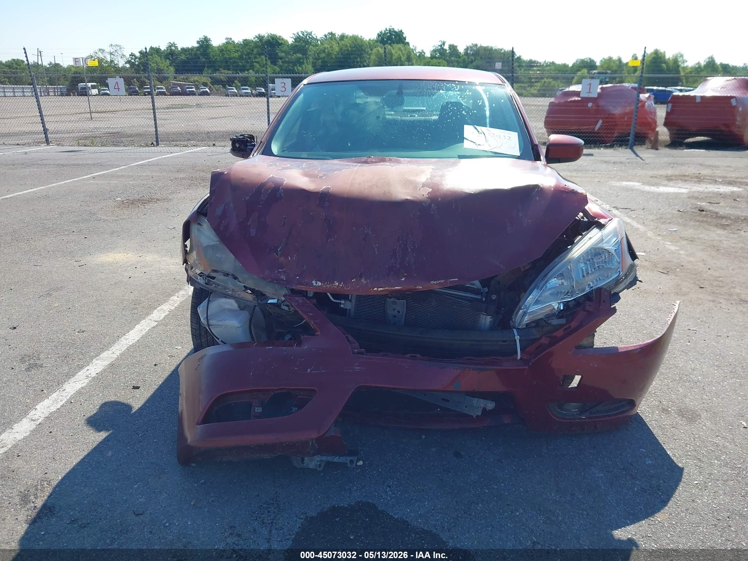 2015 Nissan Sentra Sv Burgundy vin: 3N1AB7AP0FY327017