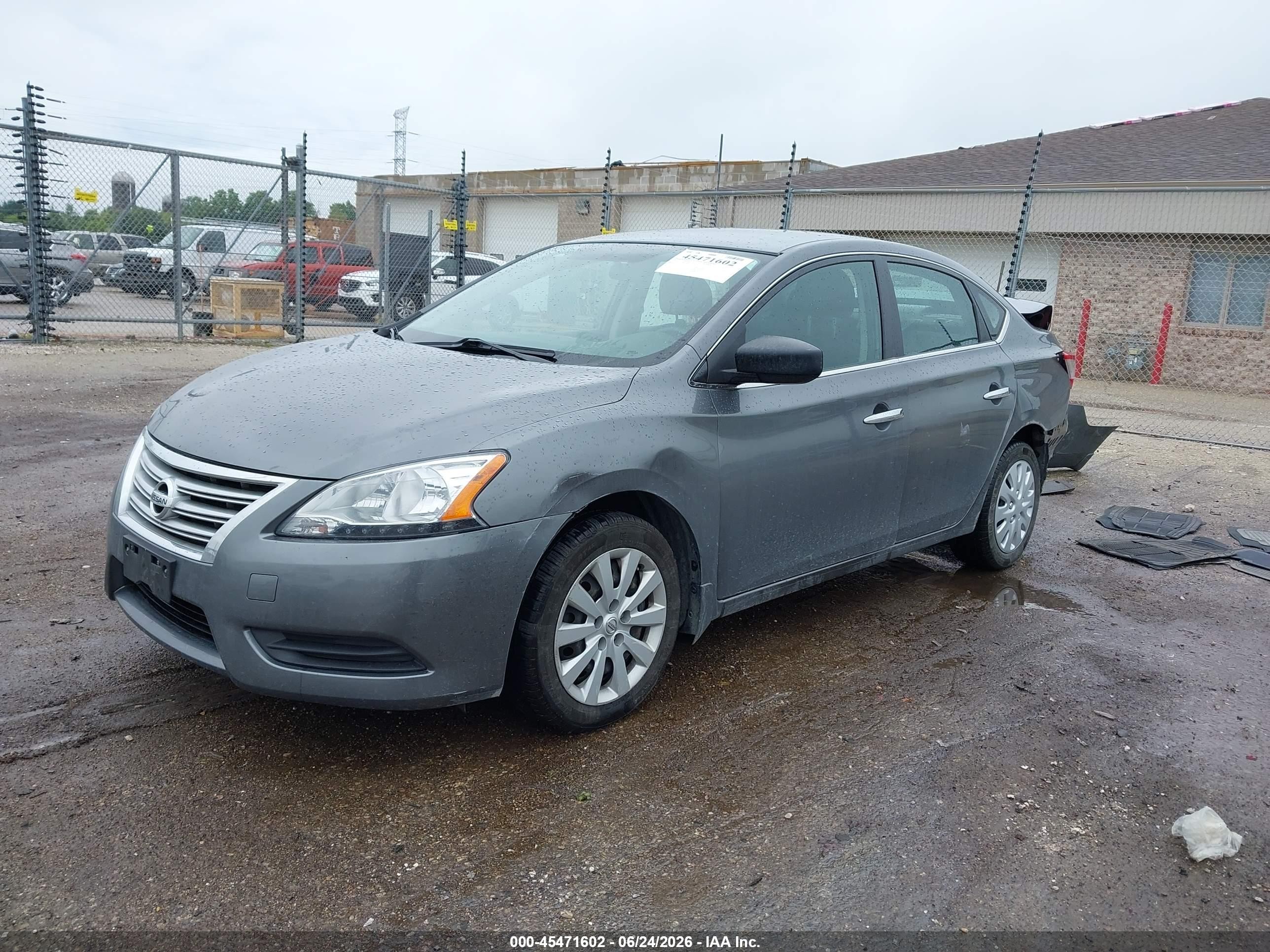 2015 Nissan Sentra S Gray vin: 3N1AB7AP0FY332492