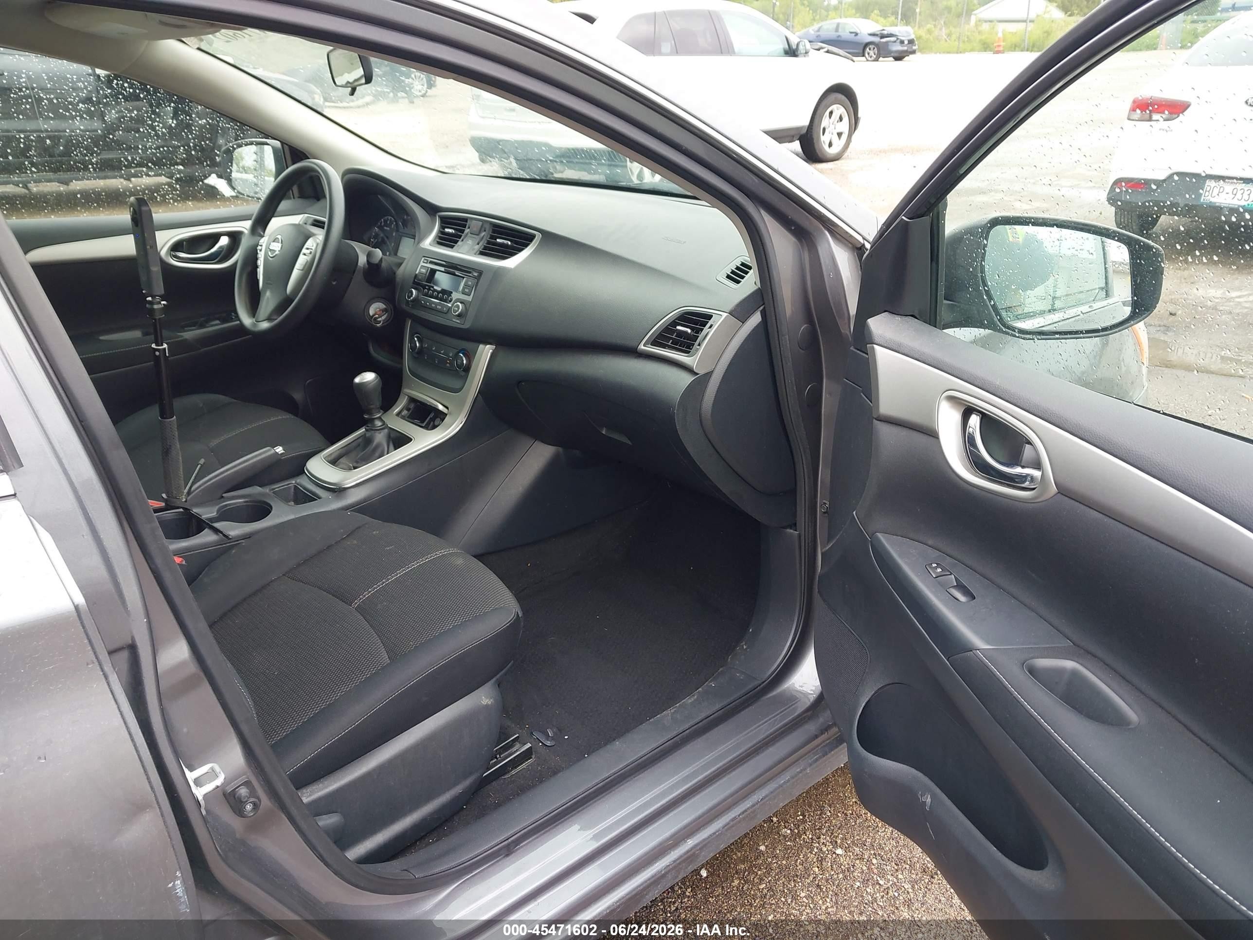 2015 Nissan Sentra S Gray vin: 3N1AB7AP0FY332492