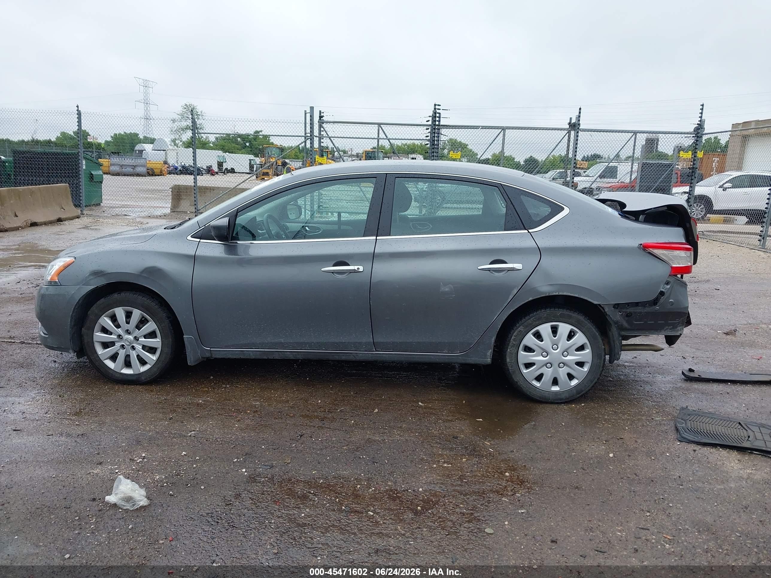 2015 Nissan Sentra S Gray vin: 3N1AB7AP0FY332492