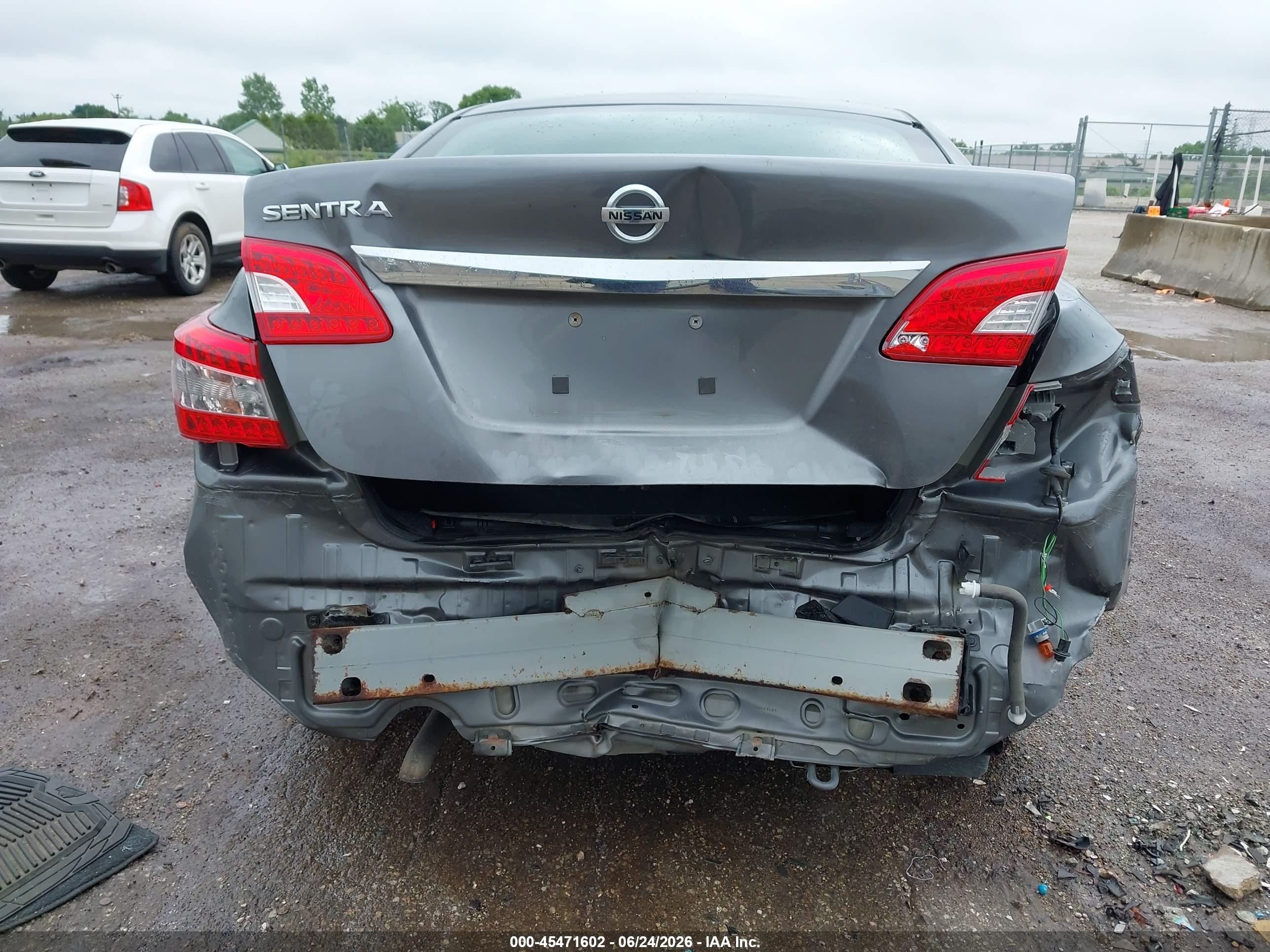 2015 Nissan Sentra S Gray vin: 3N1AB7AP0FY332492