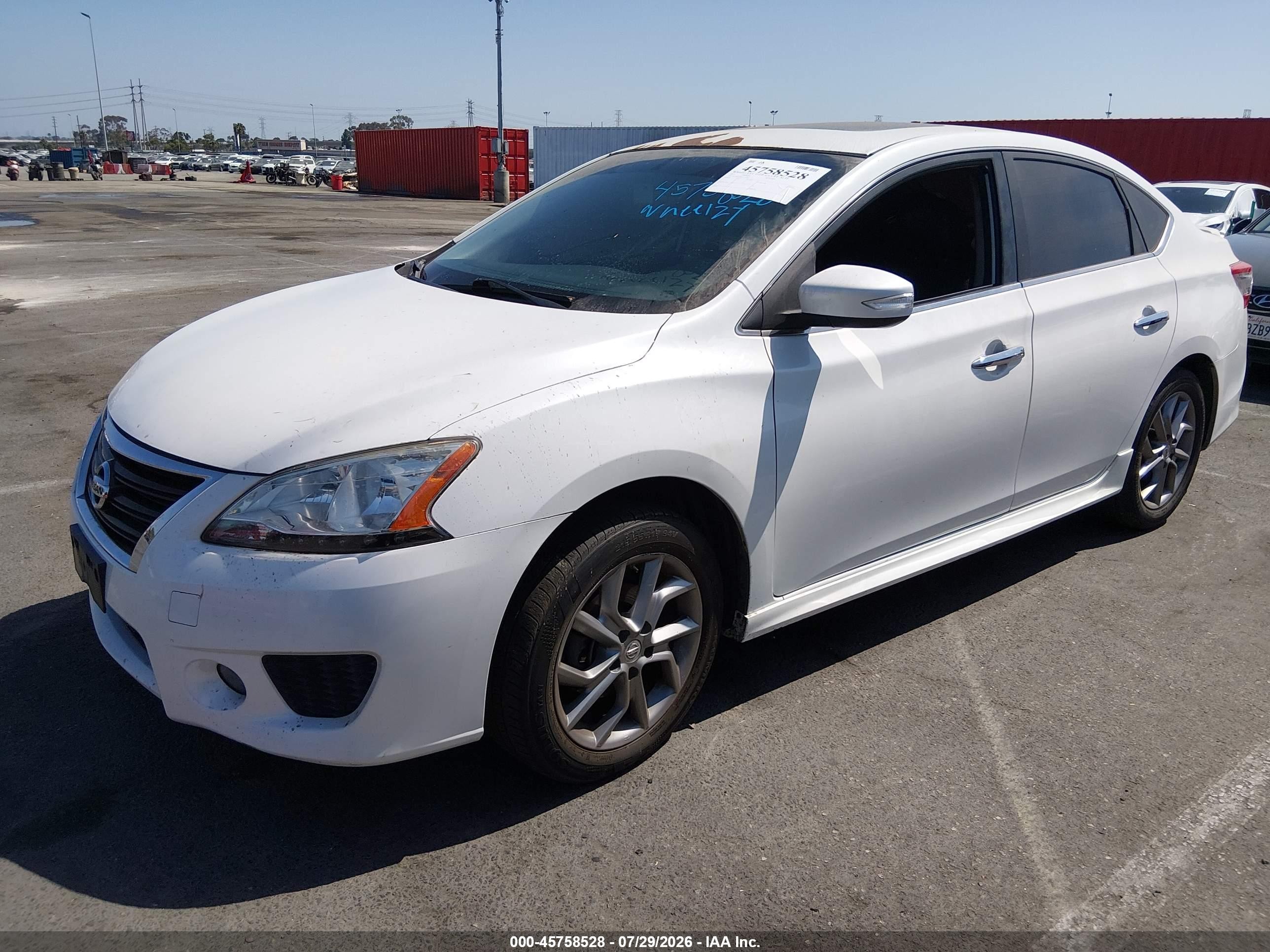 2015 Nissan Sentra Sr Белый vin: 3N1AB7AP0FY335831