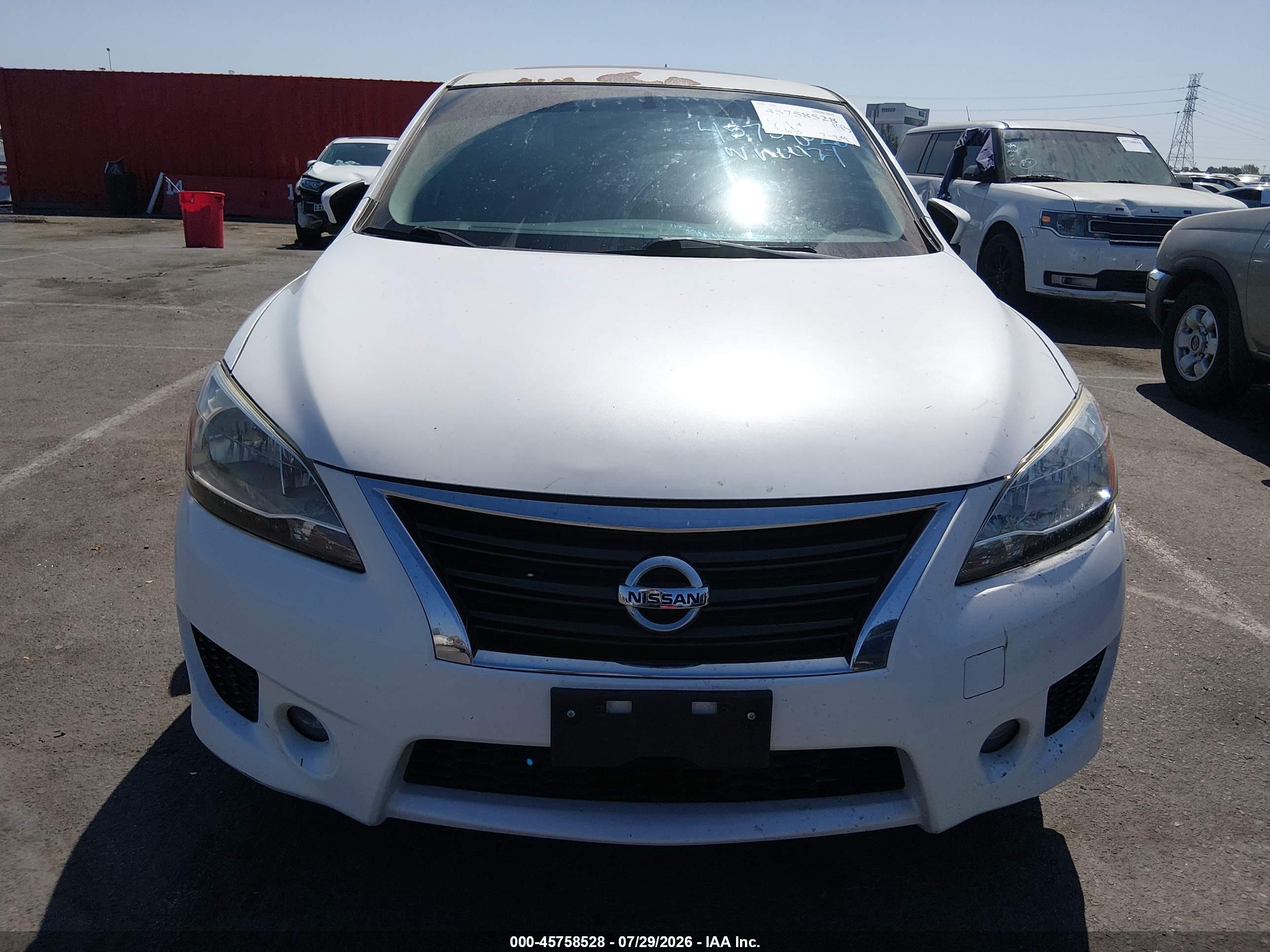 2015 Nissan Sentra Sr Белый vin: 3N1AB7AP0FY335831