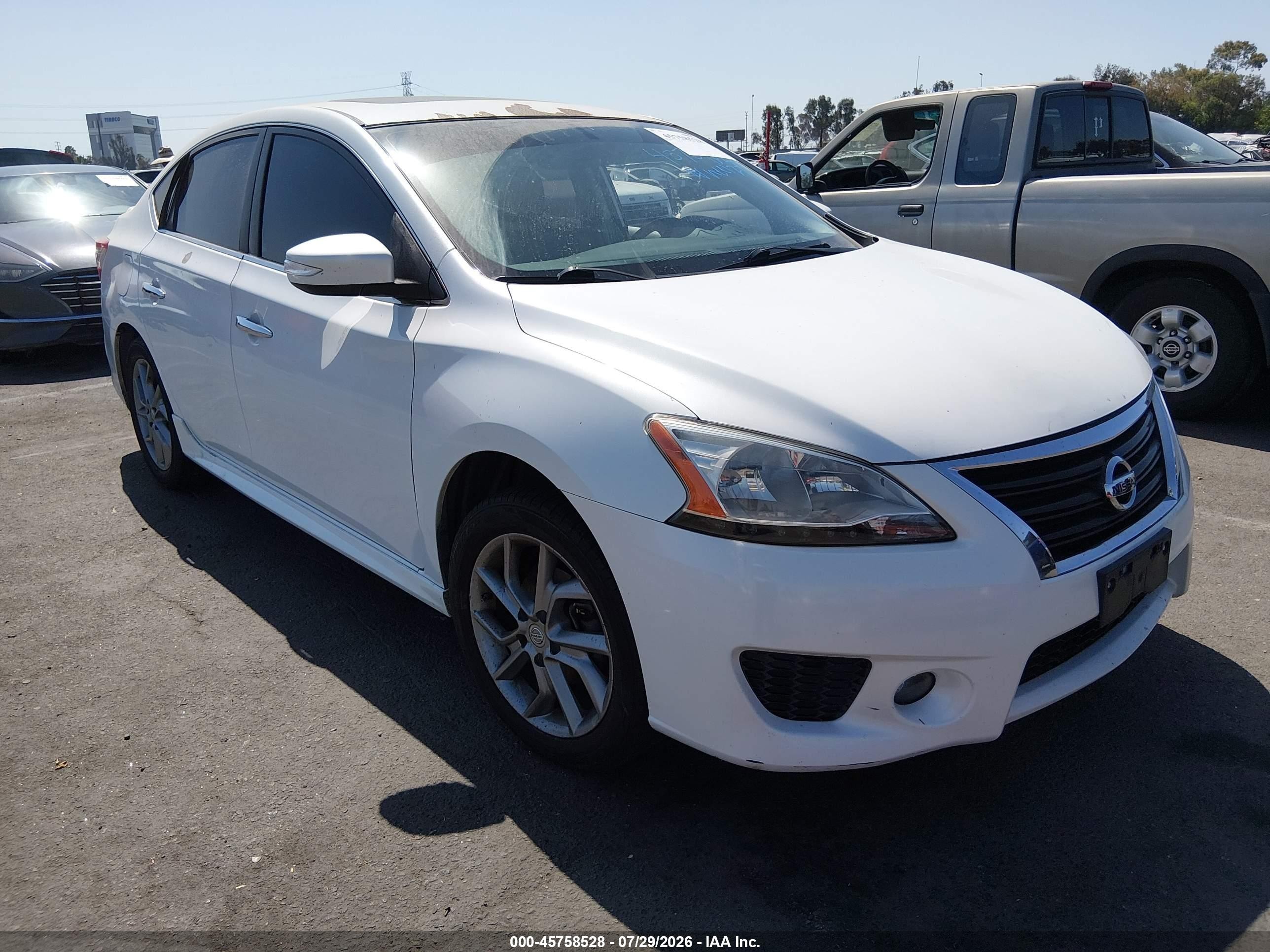 2015 Nissan Sentra Sr White vin: 3N1AB7AP0FY335831
