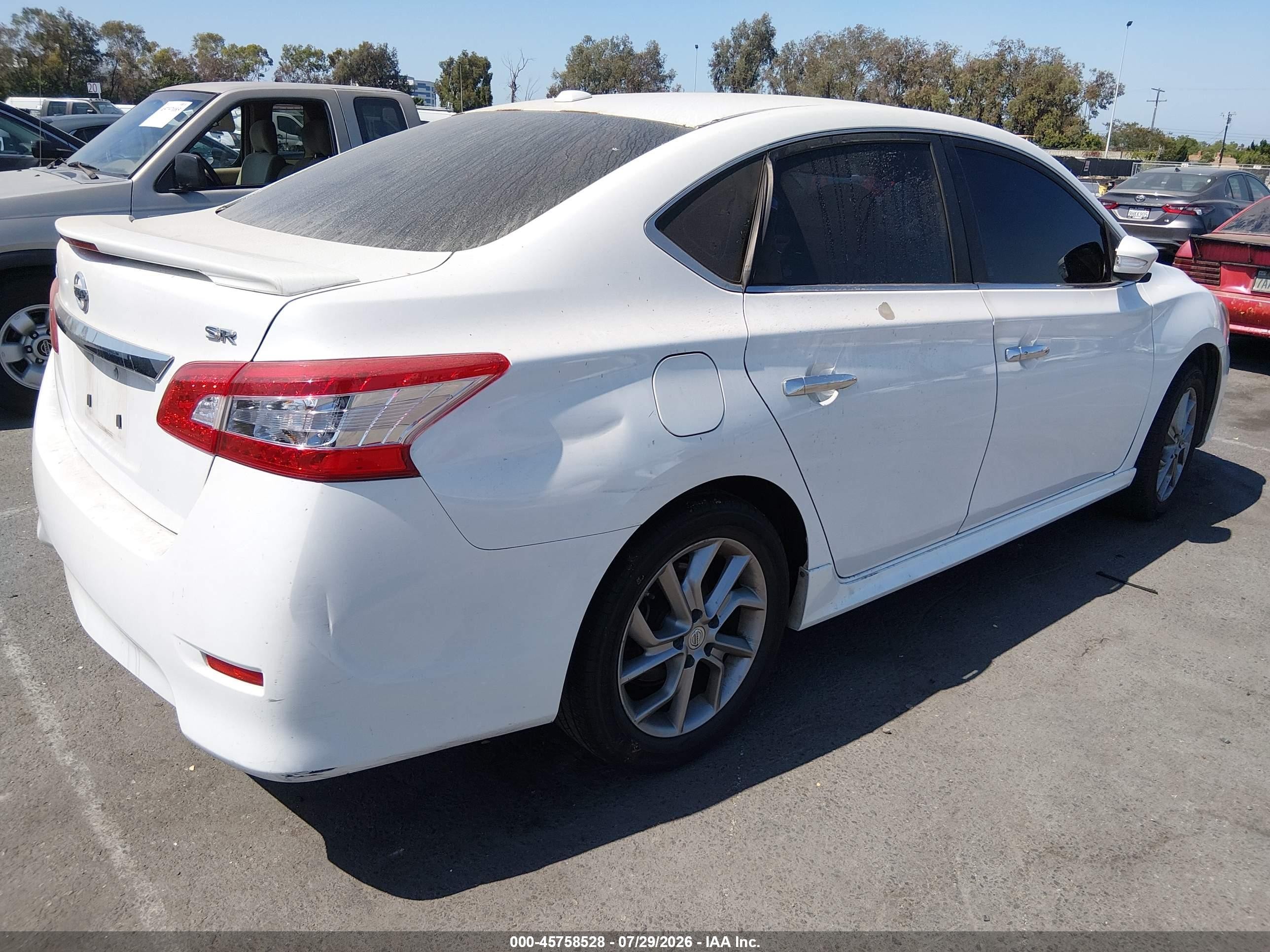 2015 Nissan Sentra Sr Белый vin: 3N1AB7AP0FY335831