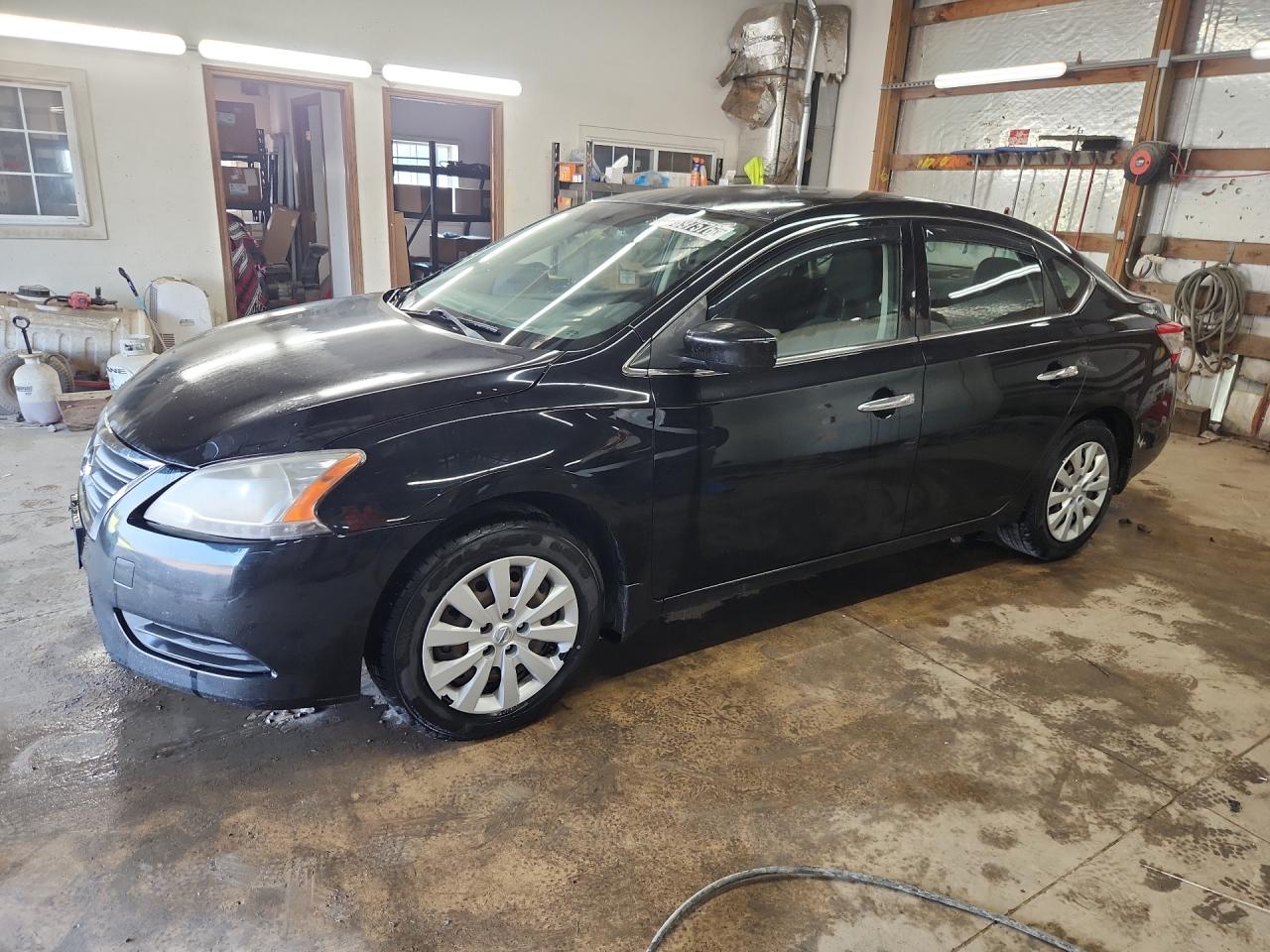 2015 Nissan Sentra S Black vin: 3N1AB7AP0FY341290 Damage: Left Front Fender, Dent(S) W/ Paint Dmg, 1 To 2 Inches