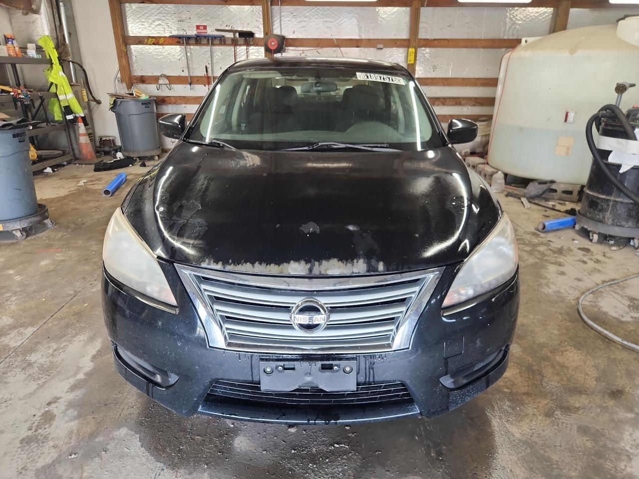 2015 Nissan Sentra S Black vin: 3N1AB7AP0FY341290 Damage: Hood, Peeling, > 12 Inches