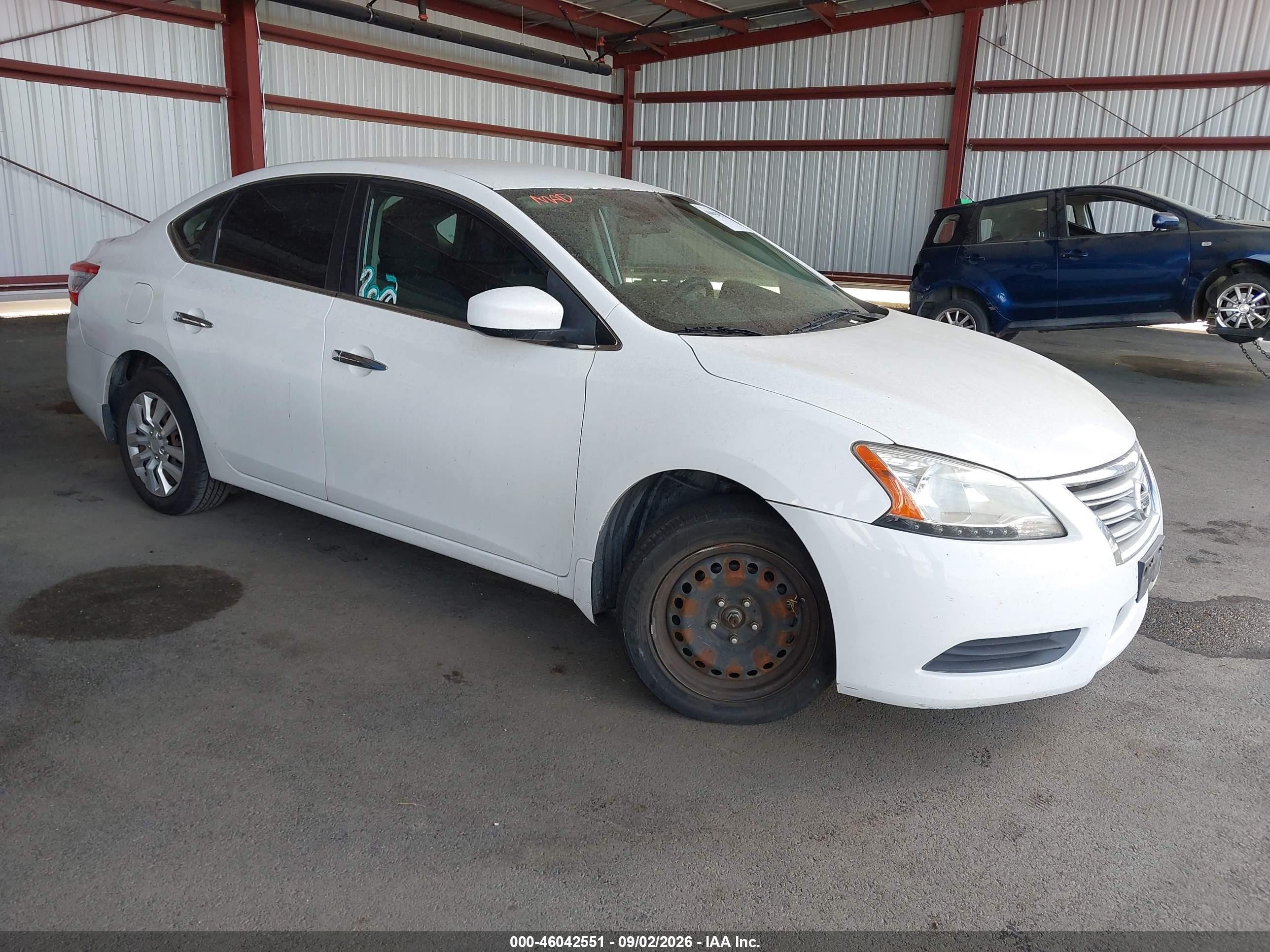 2015 Nissan Sentra S White vin: 3N1AB7AP0FY348319