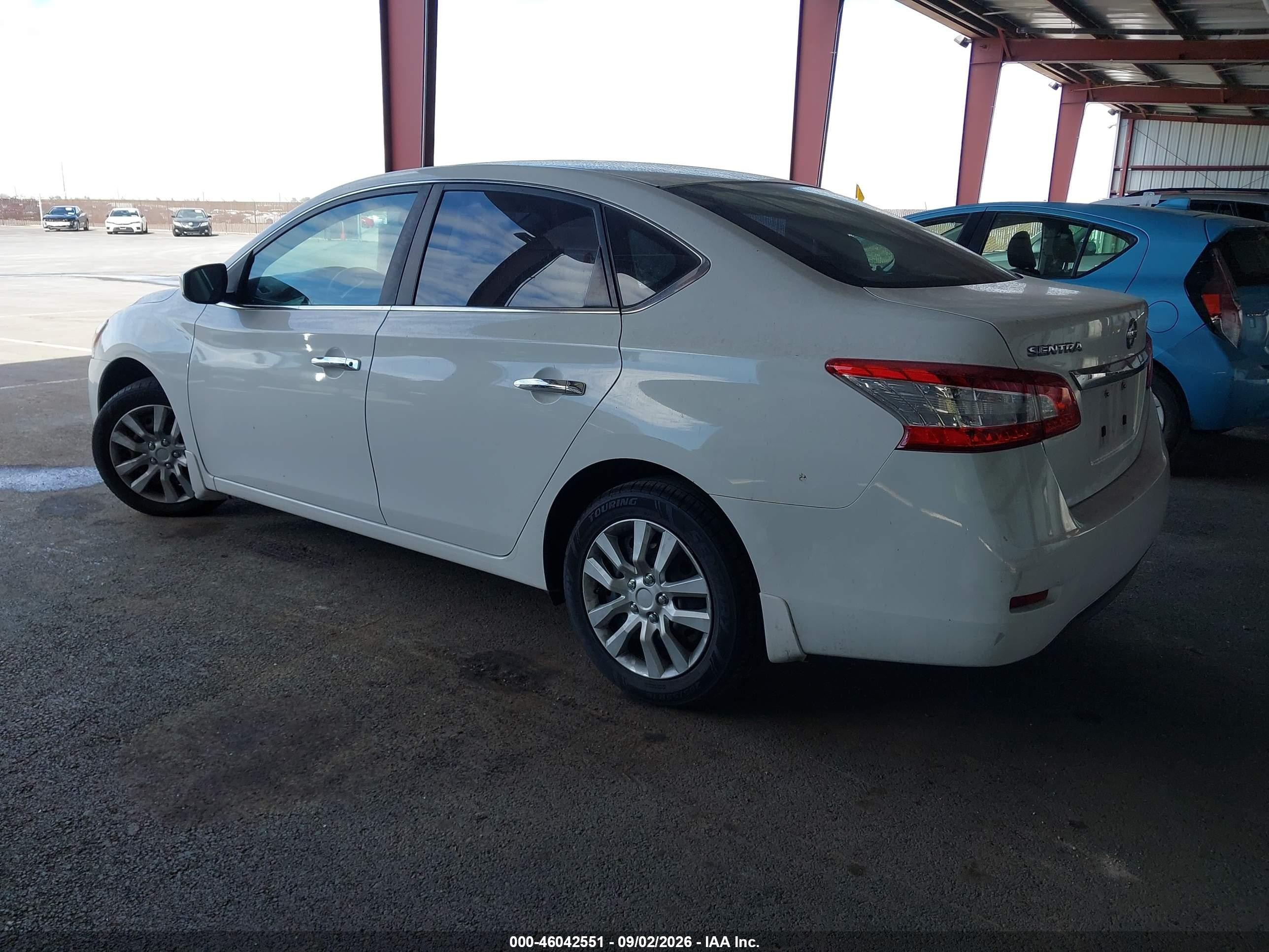 2015 Nissan Sentra S White vin: 3N1AB7AP0FY348319