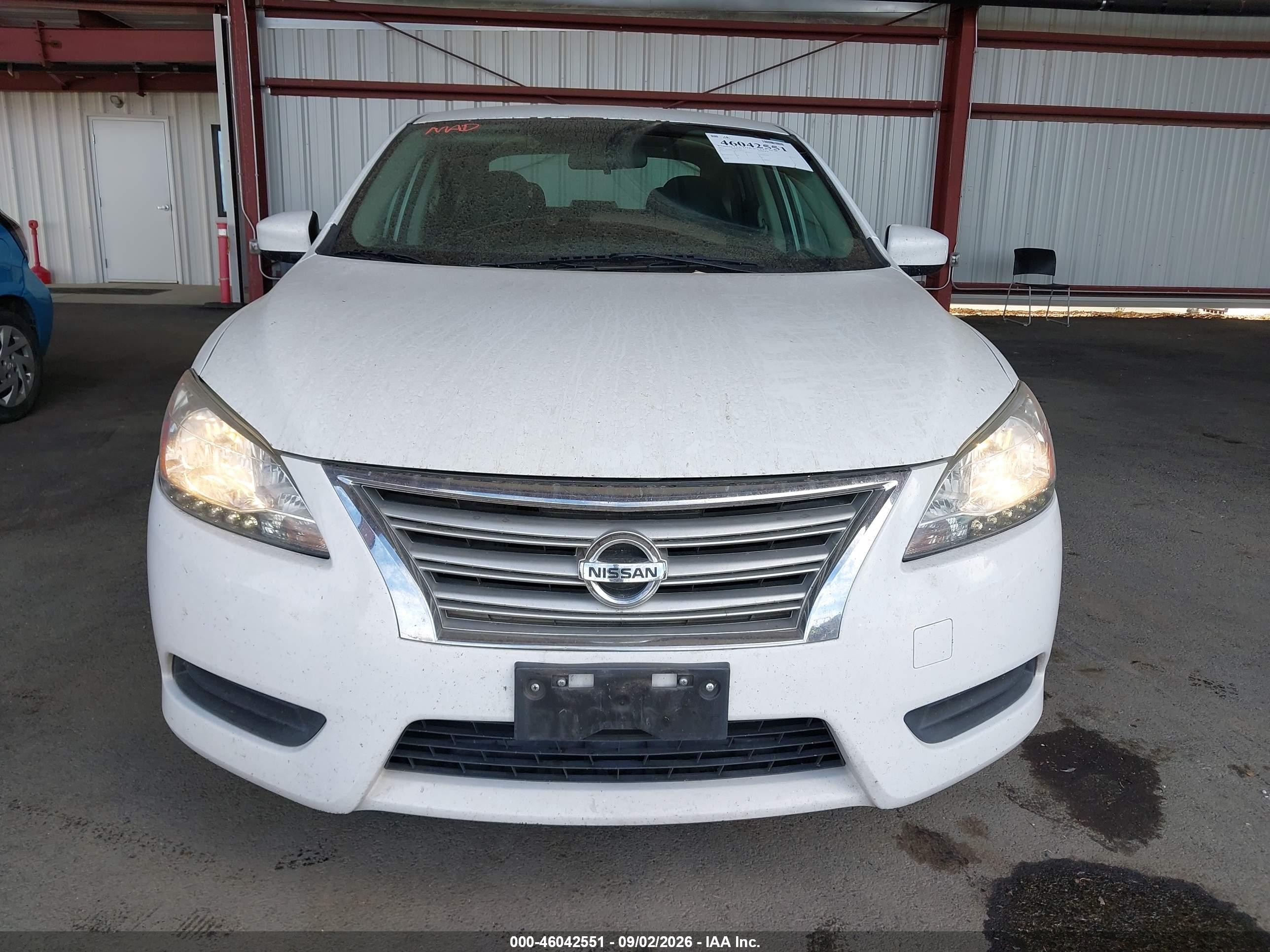 2015 Nissan Sentra S White vin: 3N1AB7AP0FY348319