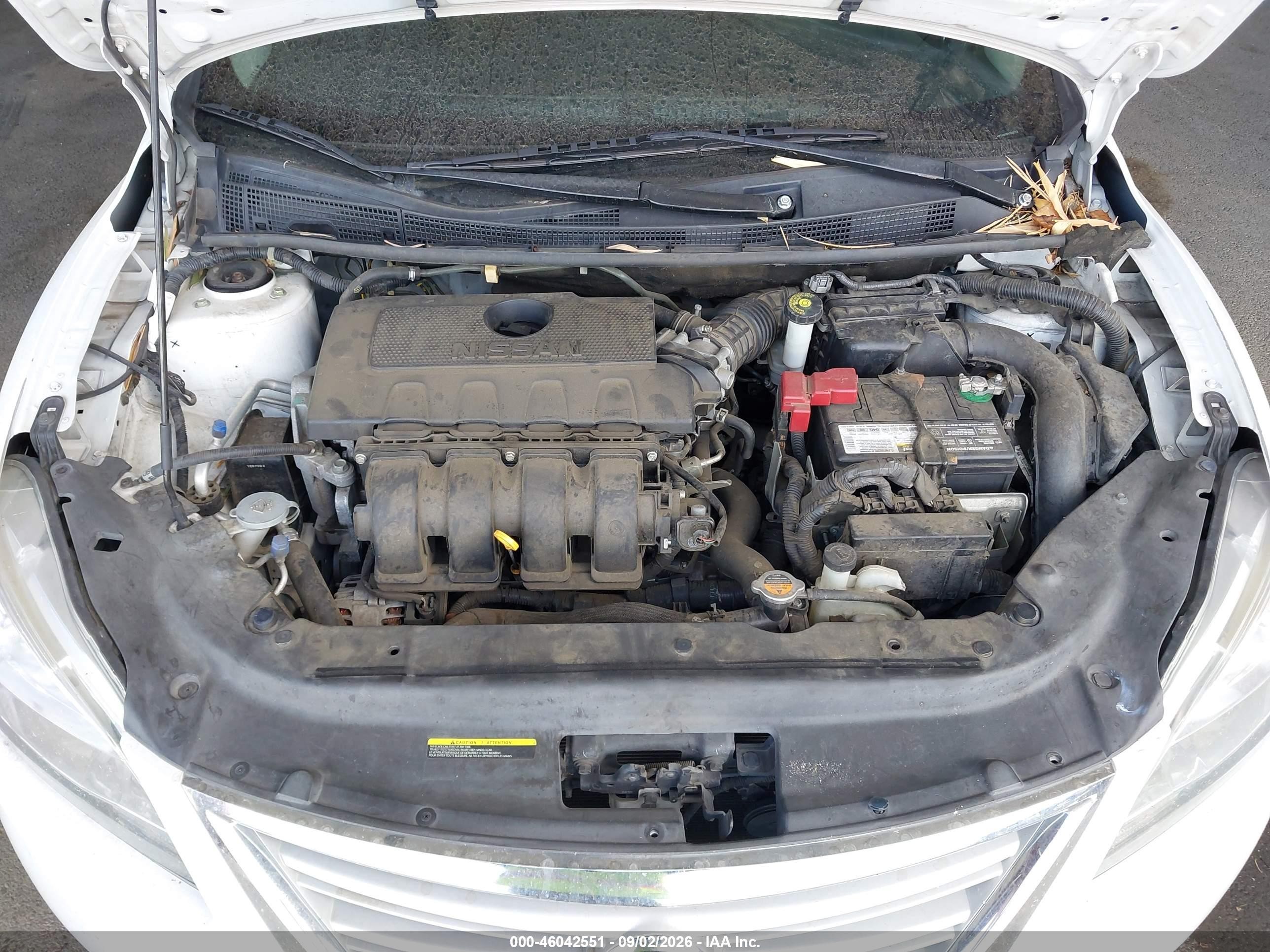 2015 Nissan Sentra S White vin: 3N1AB7AP0FY348319