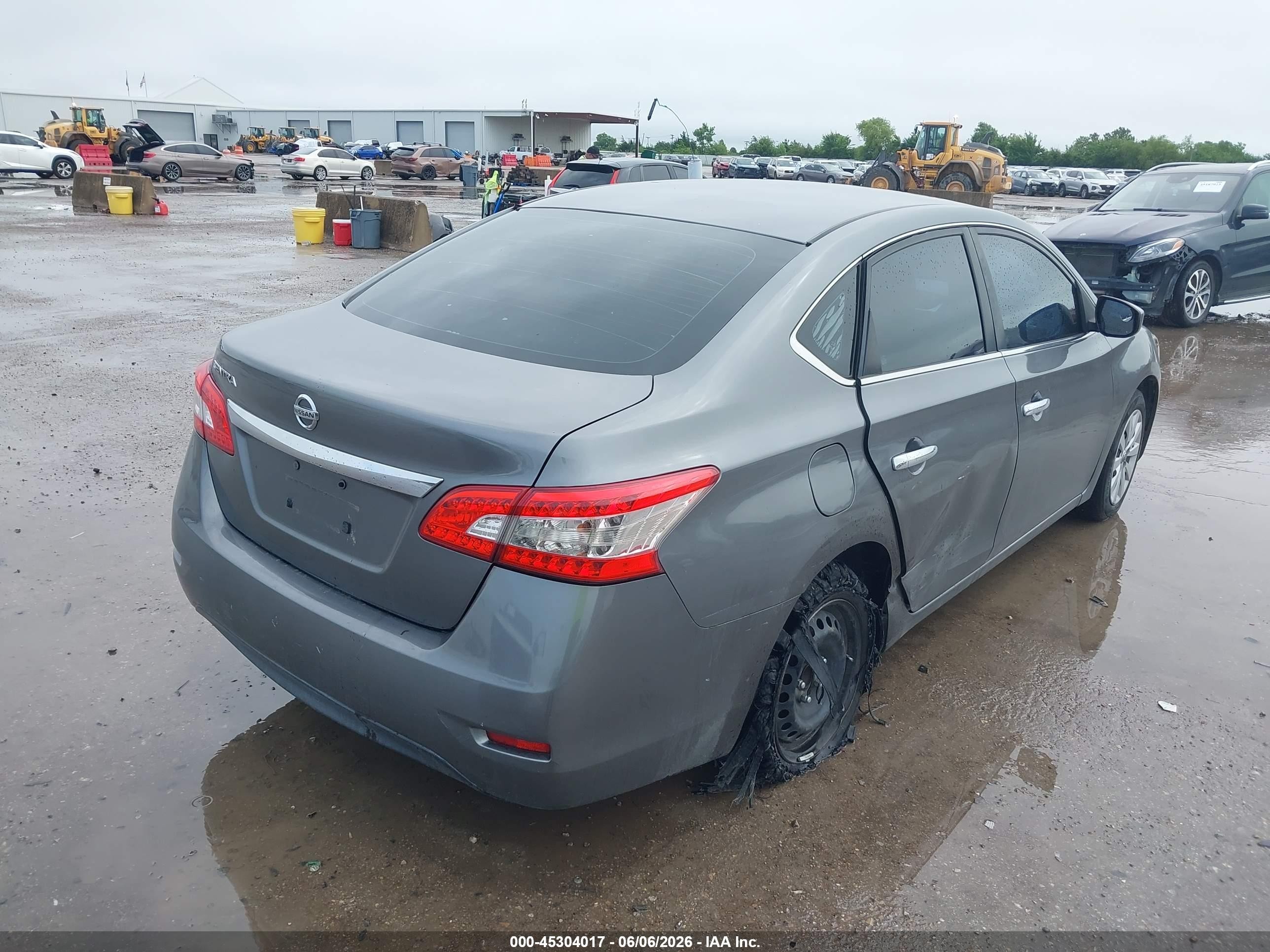 2015 Nissan Sentra S Gray vin: 3N1AB7AP0FY355951