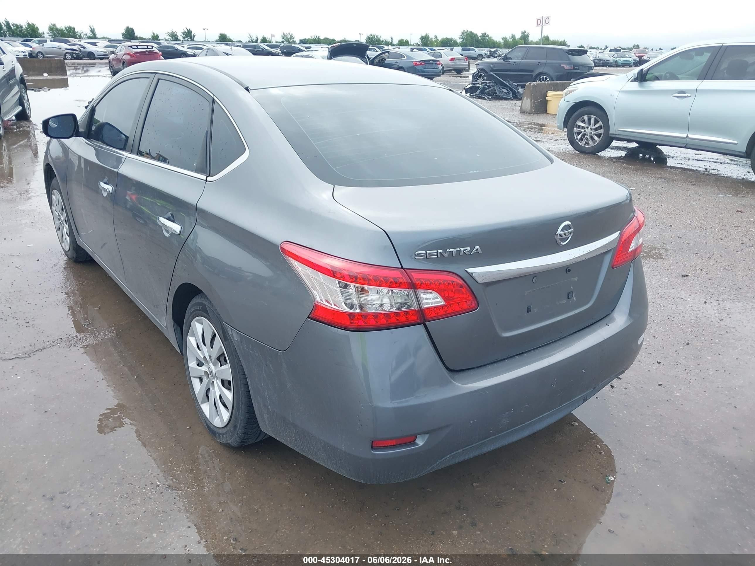 2015 Nissan Sentra S Gray vin: 3N1AB7AP0FY355951