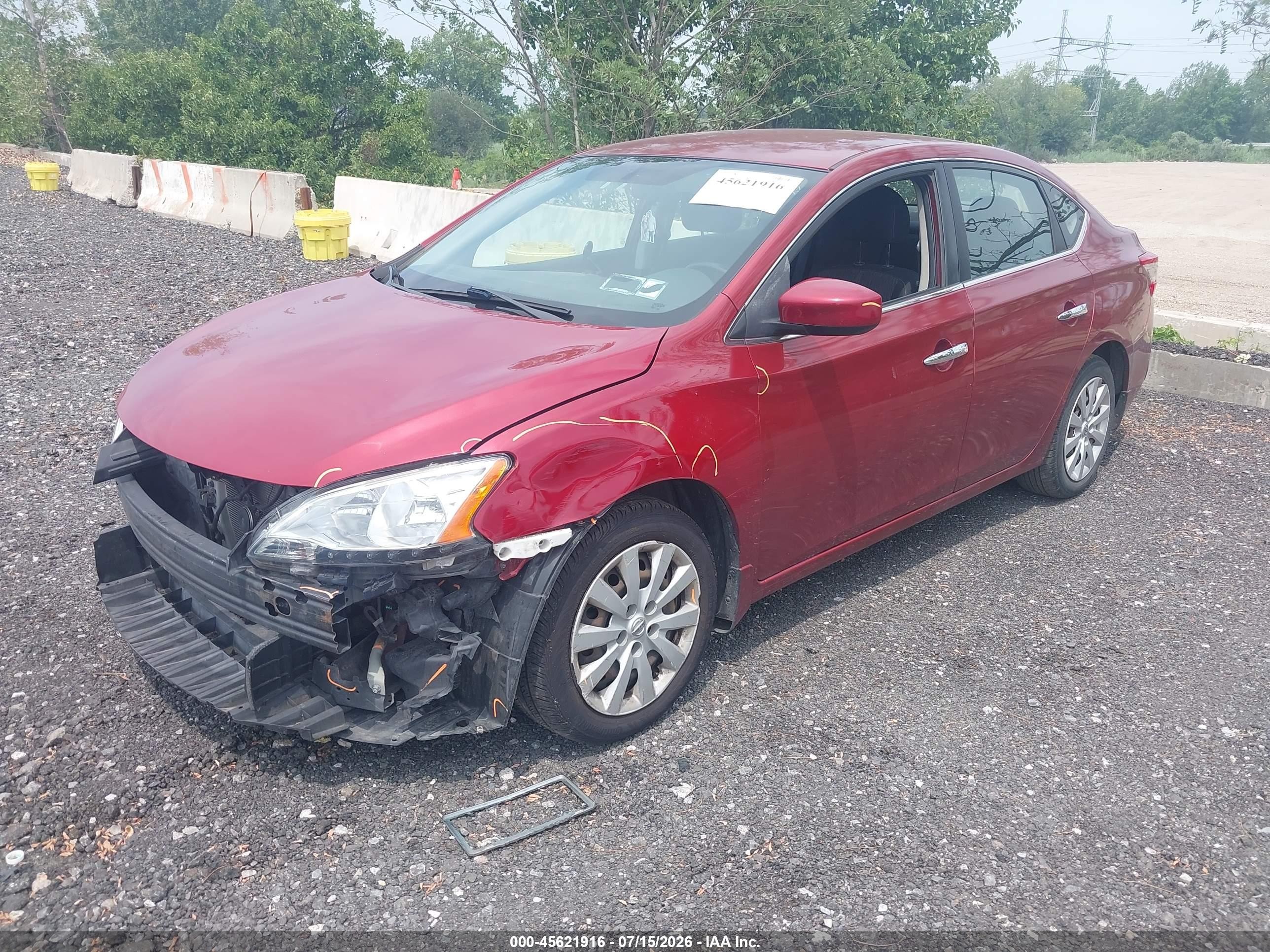 2015 Nissan Sentra Sv Red vin: 3N1AB7AP0FY358610