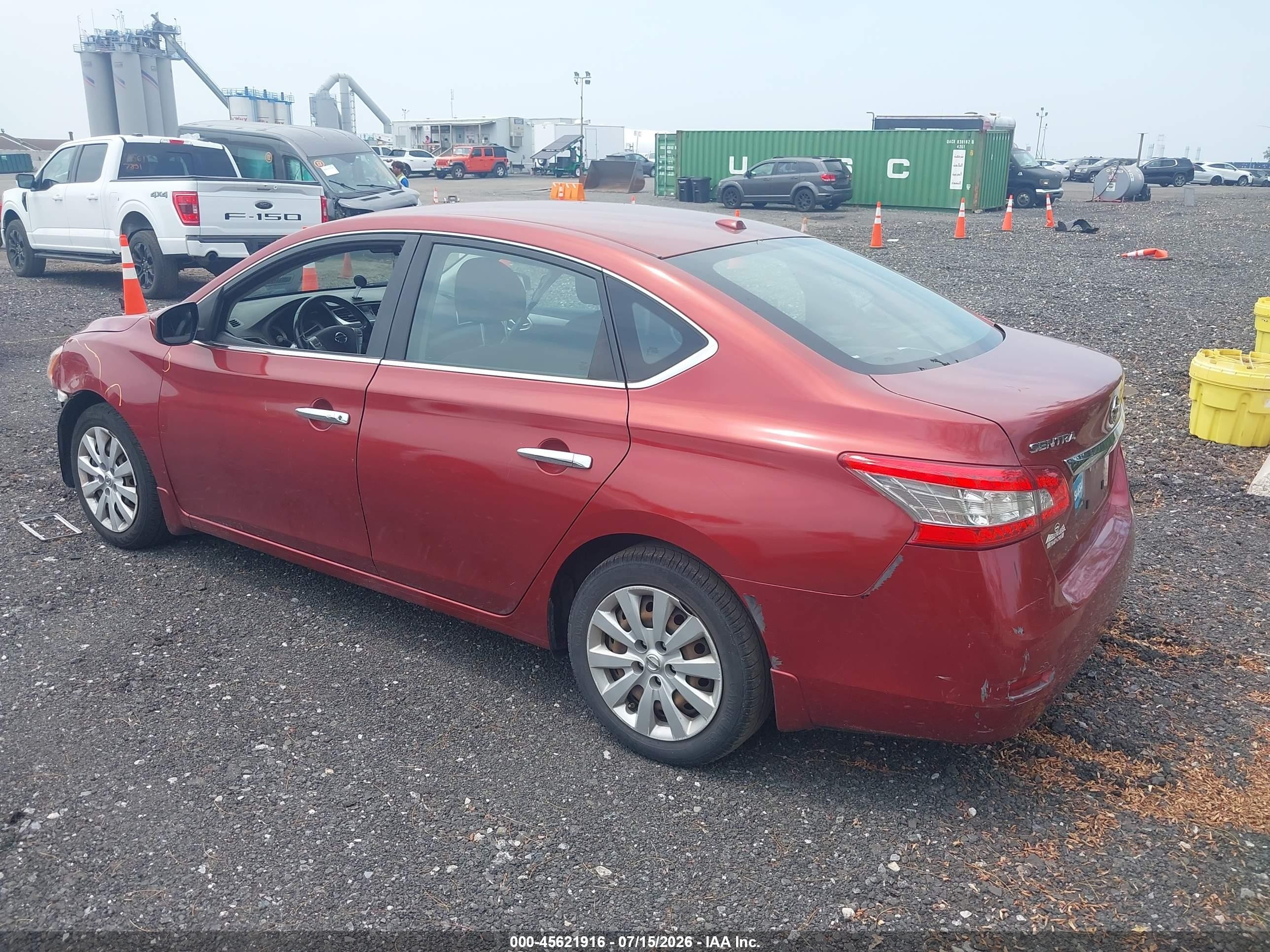 2015 Nissan Sentra Sv Red vin: 3N1AB7AP0FY358610